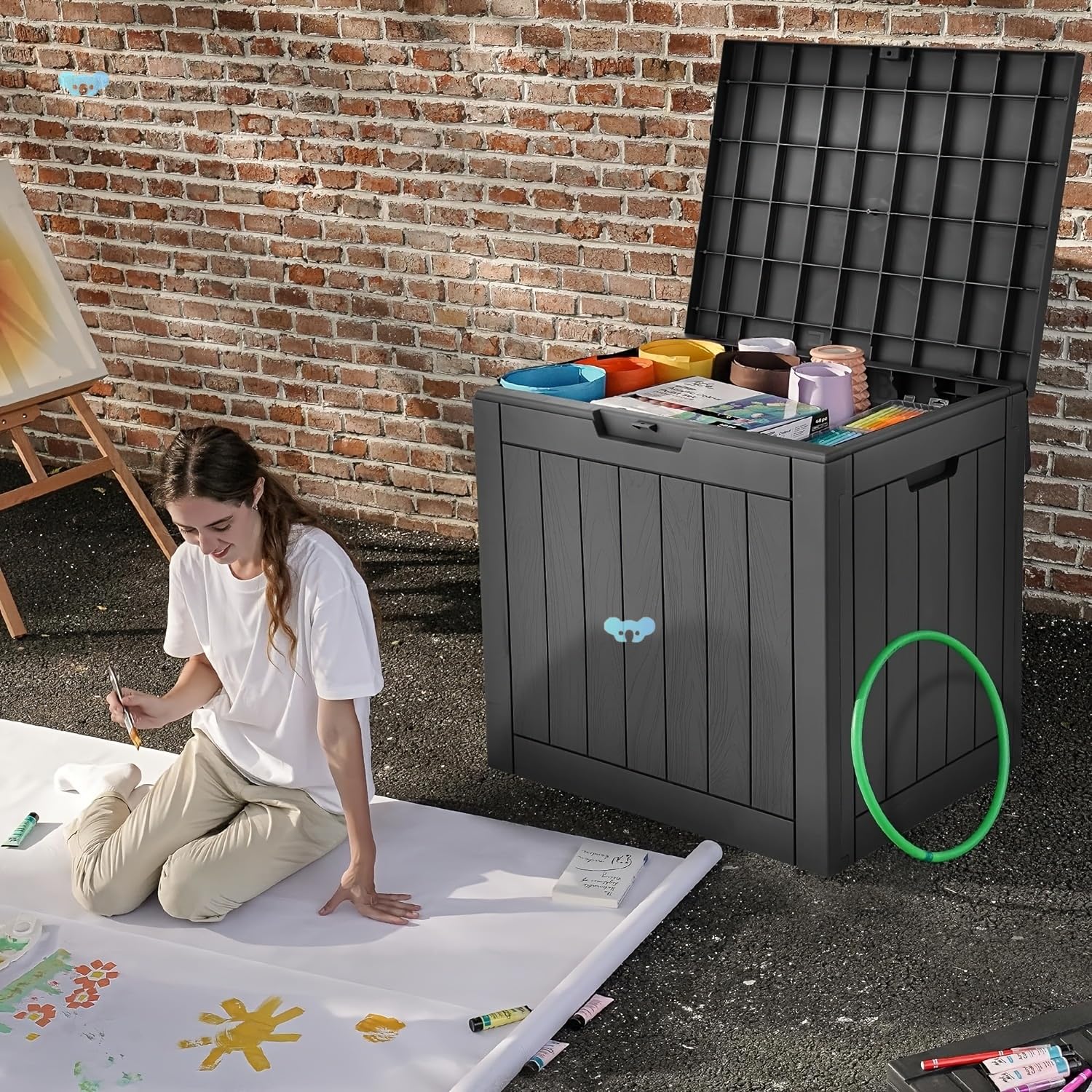 ベランダ収納 収納ボックス ベンチ 屋外 園芸用品 大容量310L 屋外収納