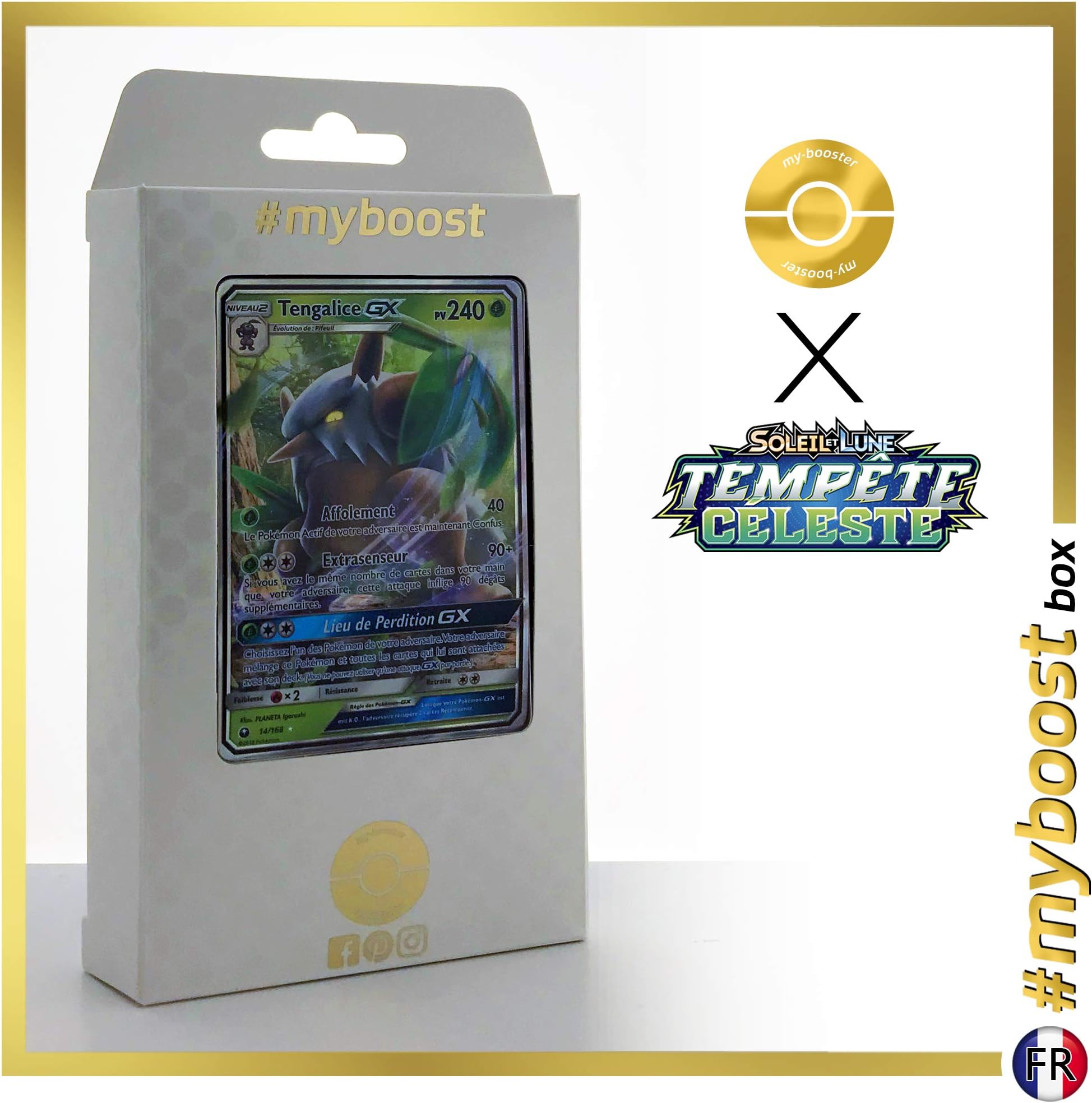 Tengalice-GX (Shiftry-GX) 14/168 - #myboost X Soleil & Lune 7 Tempête Céleste - Box of 10 Pokemon French cards