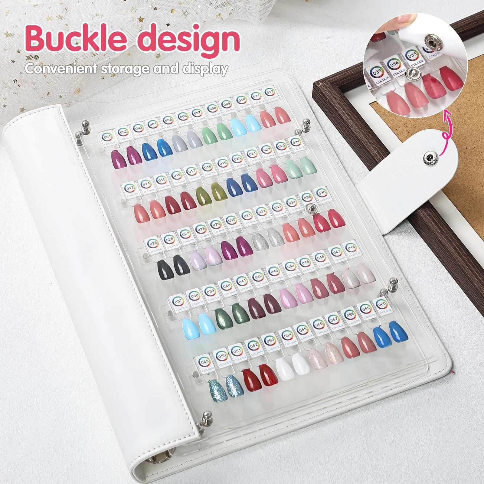 Tableau d'affichage de couleur d'ongles interchangeables - Catalogue portable en ABS - Avec aimant puissant - Pour salon professionnel