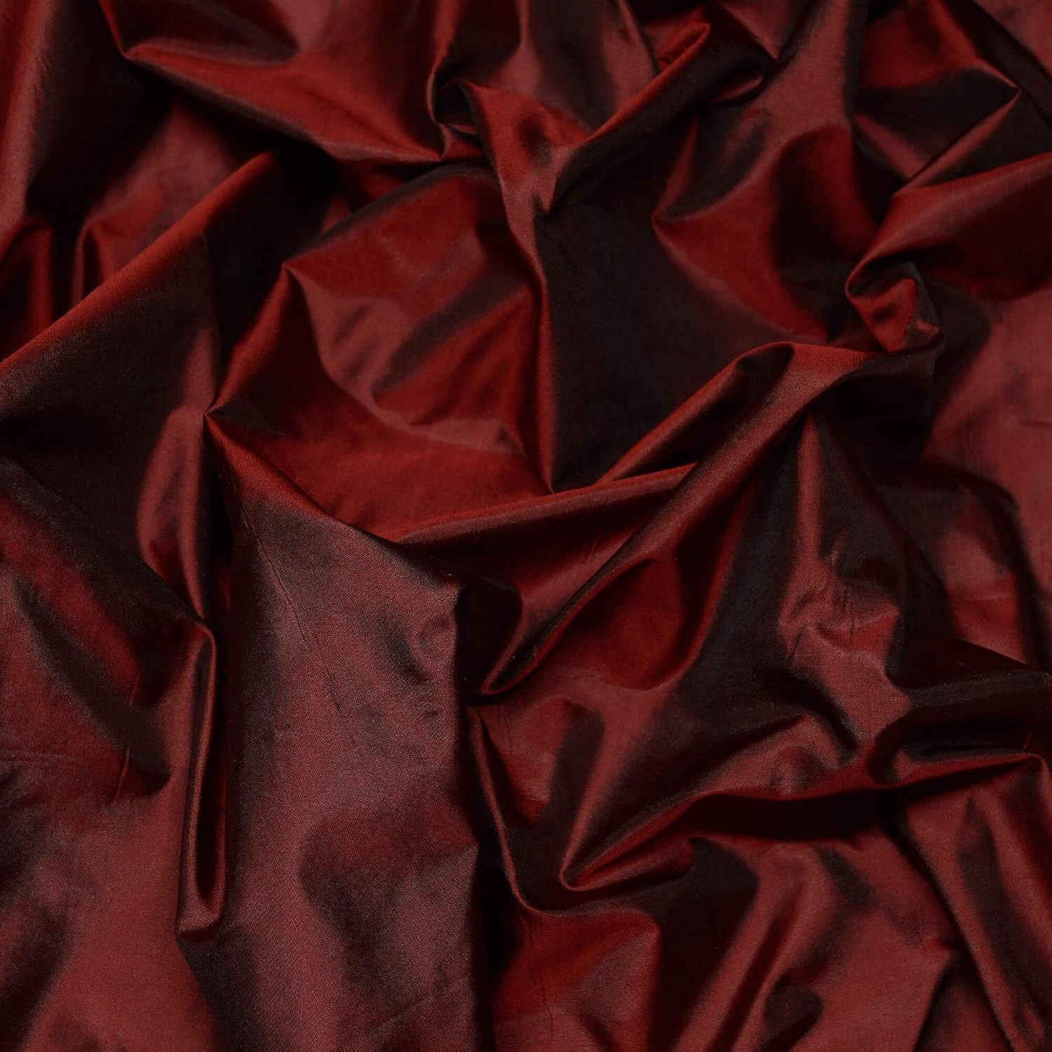 Burgundy Tissue Taffeta Silk, 100% Silk Fabric, by The Yard, 44" Wide