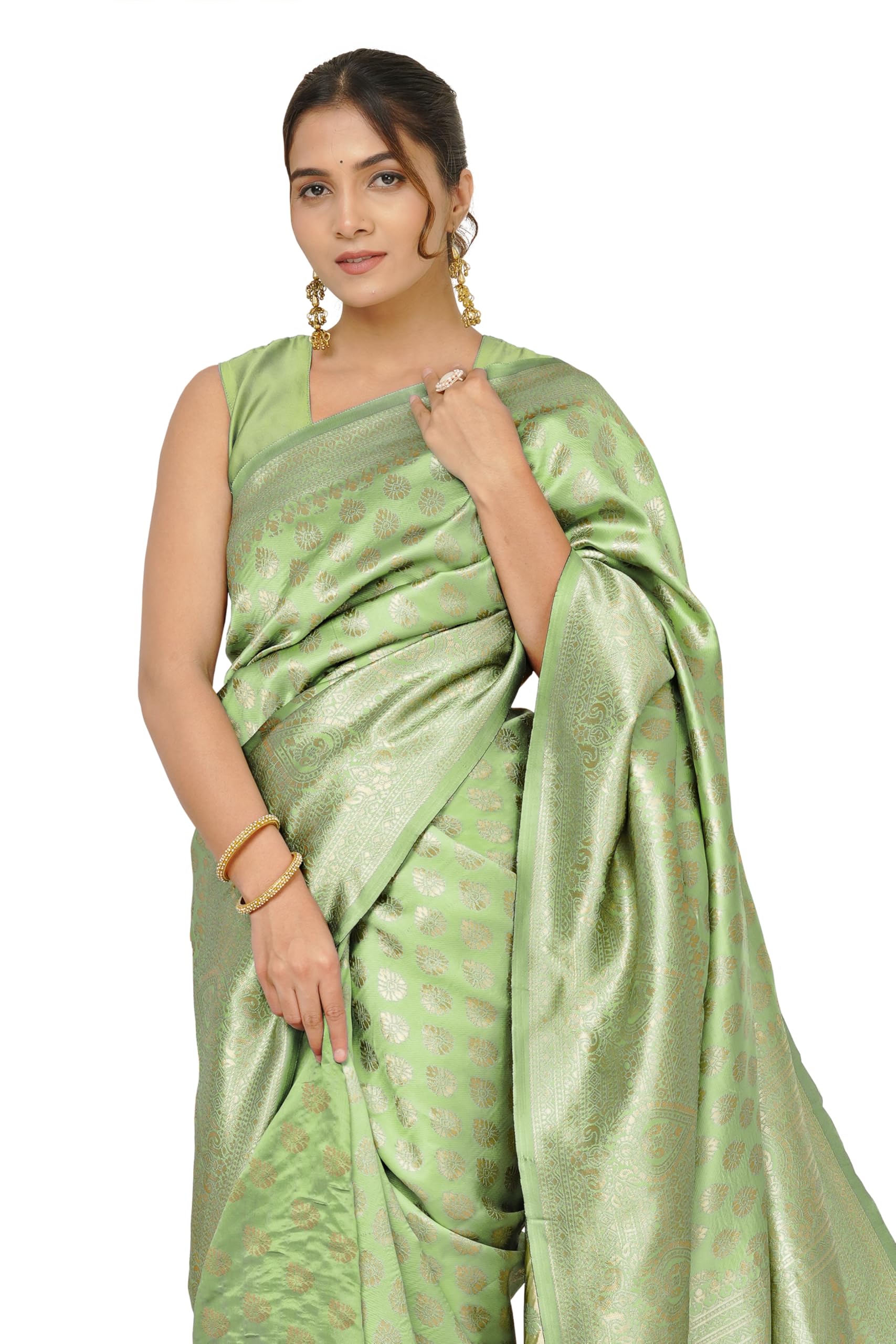 Saree for Woman Silk Blend Woven Design | Traditional Ethnic Sari for Social Gatherings with Blouse Fabric-image-23