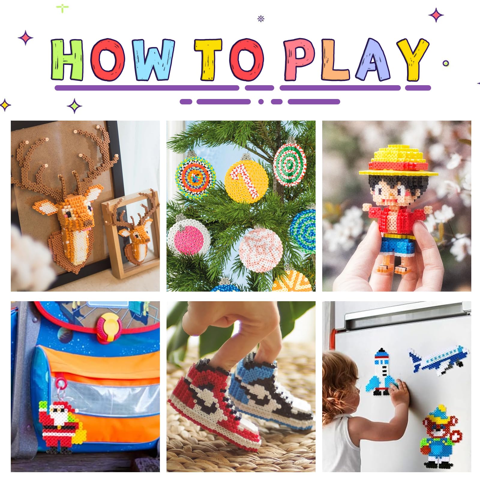 Kit De Perles à Repasser,11000 Perles De 5mm Avec Boîte De Rangement,plaques De Perle à Repasser,pour Enfants DIY De Loisirs Créatifs Et Bijoux,Cadeau D'anniversaire/de Noël Pour Enfants（24 Couleurs）