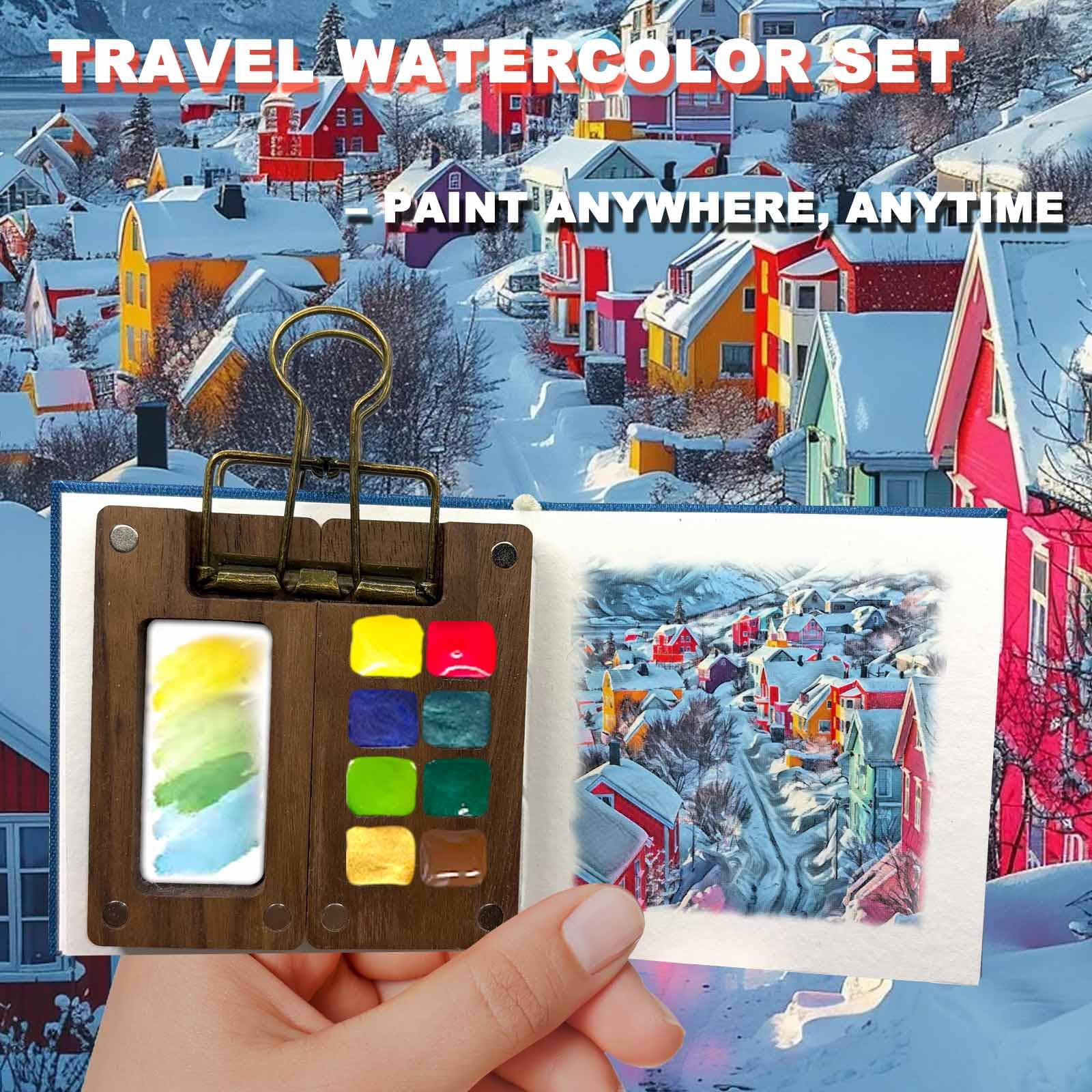 Amazon.com: Orbixa Mini Watercolor Palette Paint Set–Travel Size