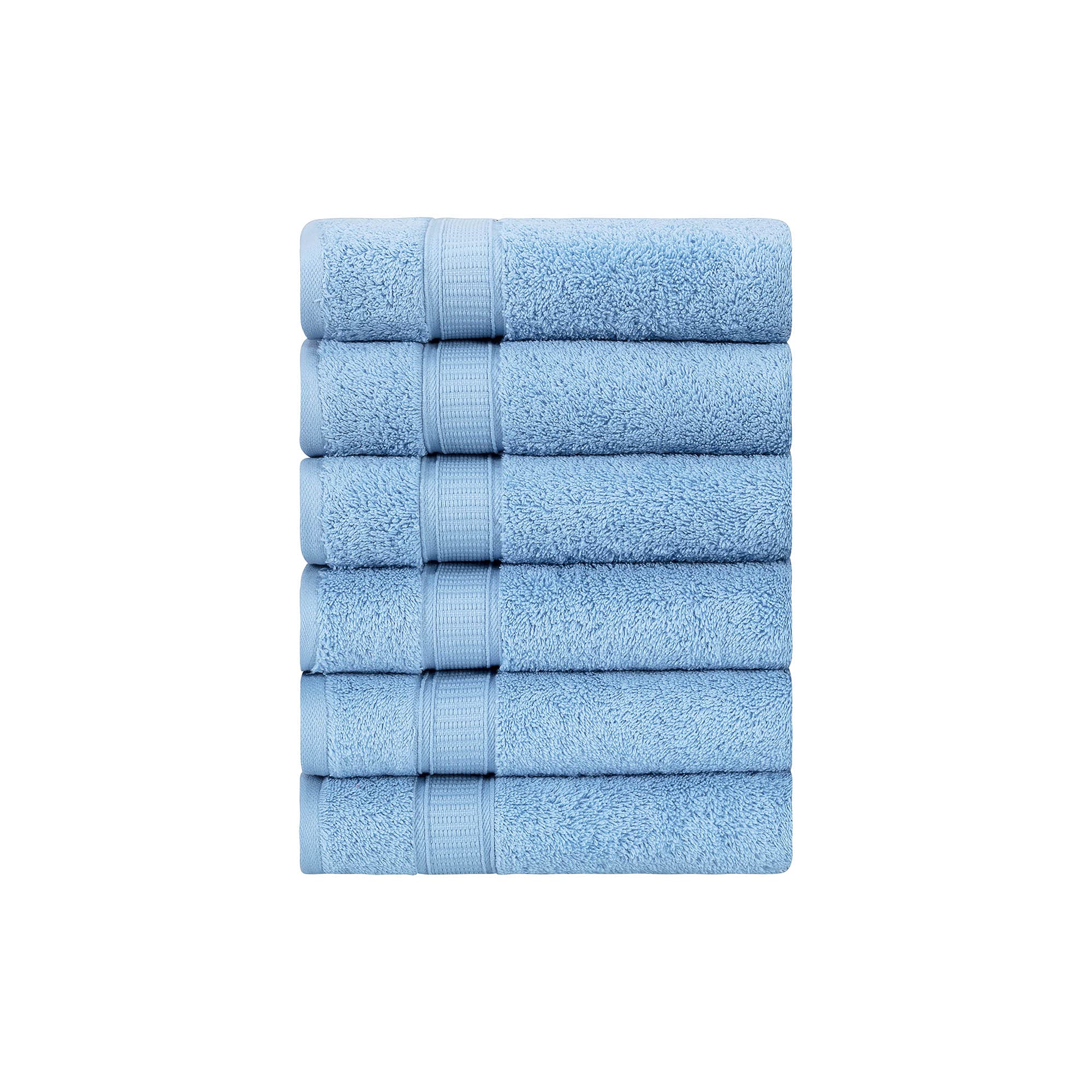 LA HAMMAM - 6 Pack 16” × 28” Turkish Cotton Hand Towels for Bathroom, Face, Hotel, Gym, & Spa | Extra Soft Feel Fingertip, Quick Dry and Highly