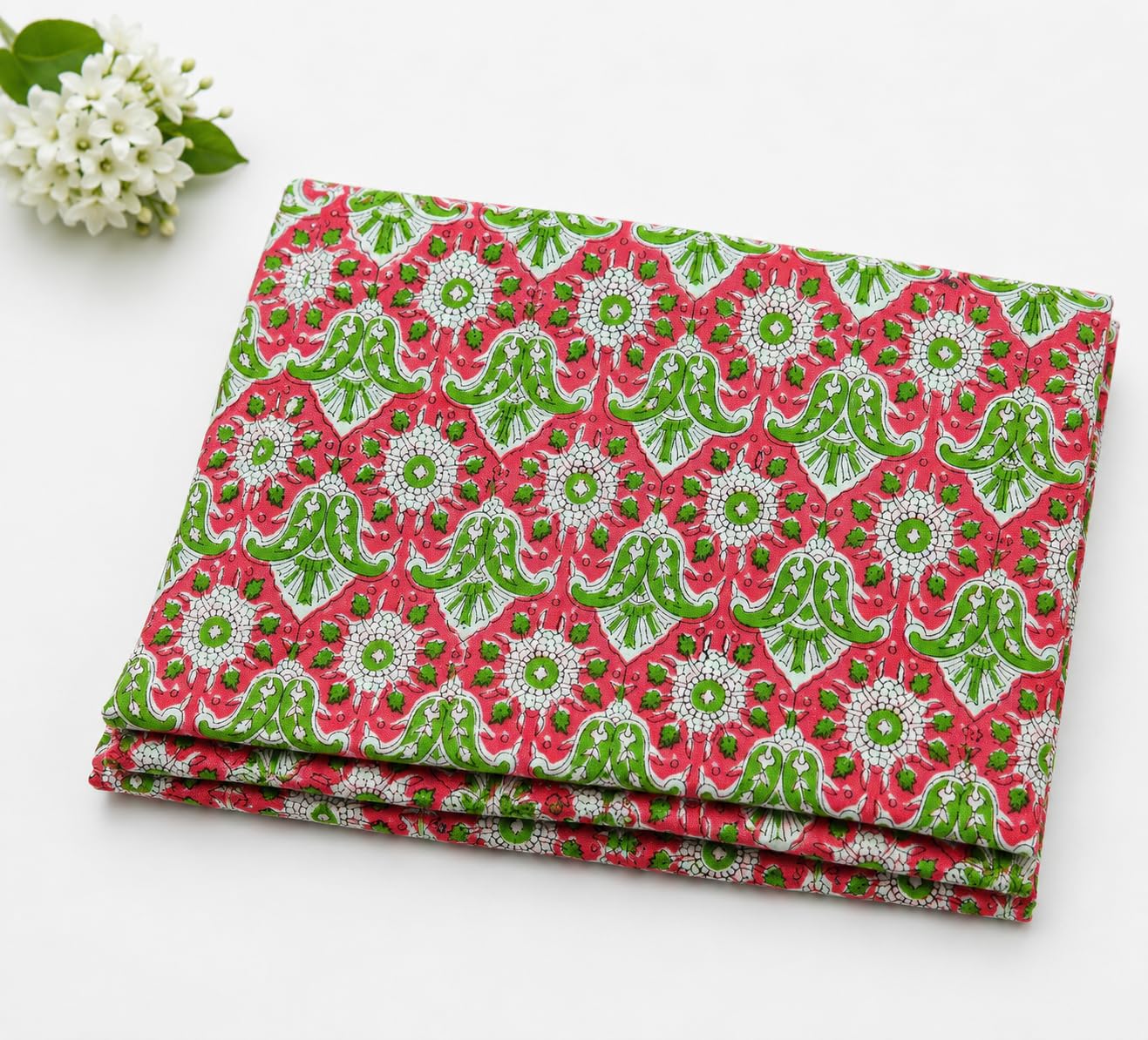 Tela 100% algodón por yarda, tela estampada a mano para coser RB-153