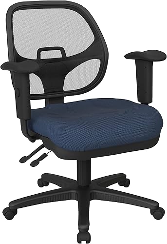 Miniatura 39 de Office Star ProGrid - Silla de oficina ergonómica ajustable con soporte lumbar integrado y brazos acolchados, color negro icono Negro (Icon
