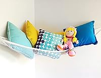 Vista 4 de Hamaca de almacenamiento de juguetes de peluche; rápida y divertida para organizar rellenos, bolas, ropa de cama, equipo para niños; red