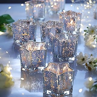 30+ Home Decor Ideas Featuring Star Candle Holders for Magical Nights 58 Letine 8pcs Silver Star-Shaped Candle Holders, Tea Light & Votive Candle...