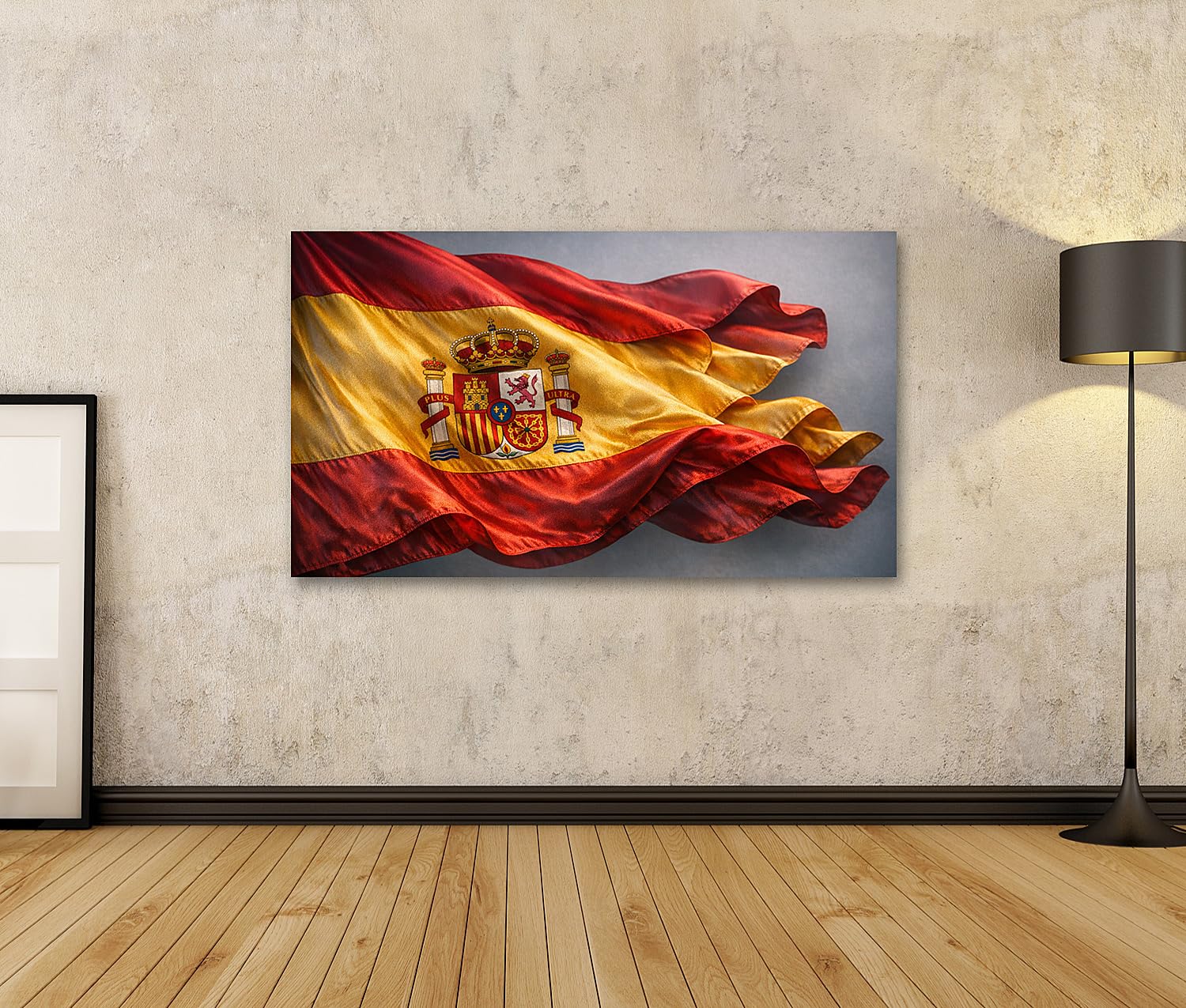 islandburner Image sur toile Motif drapeau espagnol - Aspect soie - Edition M2