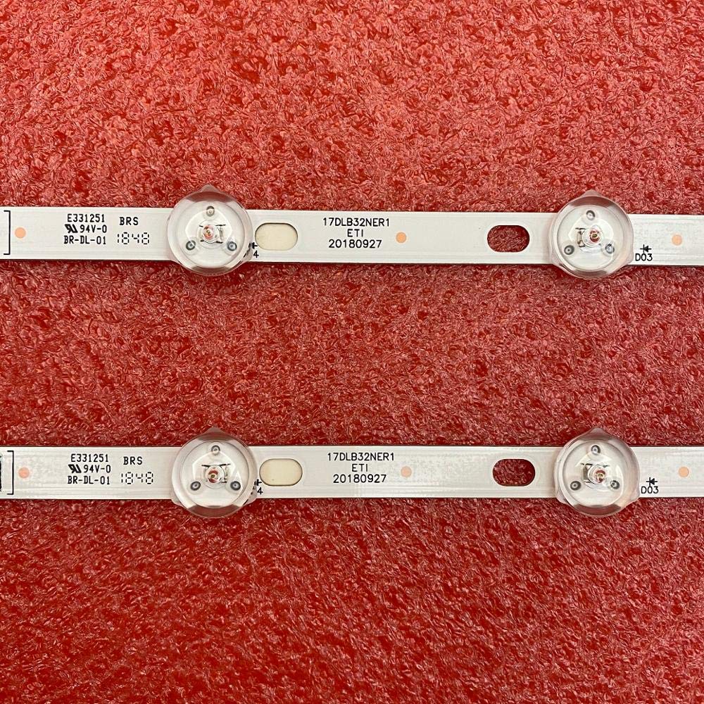 Bande LED Compatible Fit for Telefunkent 32dth401 TFA32472SWHD17 et Hitachi 32HE1000 DLED32265HD DLED32167 32HBT41 32DTIL531 32HEL2839T(4 PCS for 2 TV)