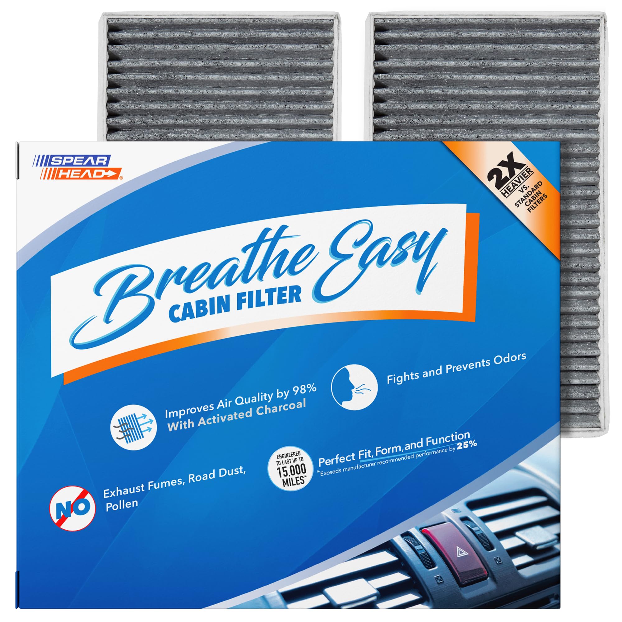 Spearhead Odor Defense Breathe Easy AC &amp; Heater Cabin Air Filter (BE-791A)