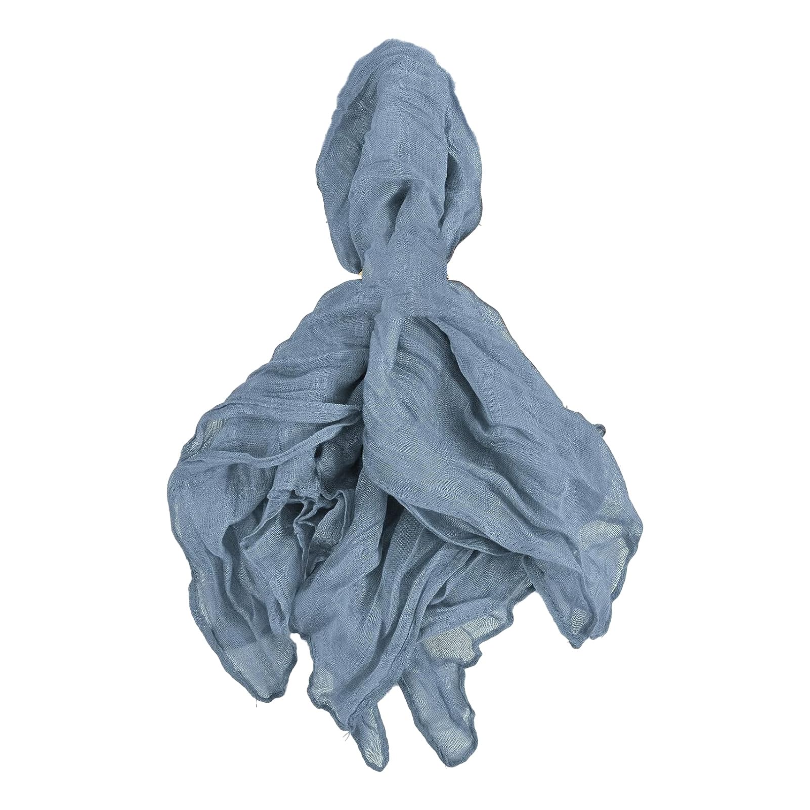 Cheesecloth Napkins 20x20 Inches, Set of Washable Rustic Gauze Dinner Napkins with Wrinkled Texture, Bohemian Cloth Napkin for Wedding Party Bridal Shower Table Decor Blue