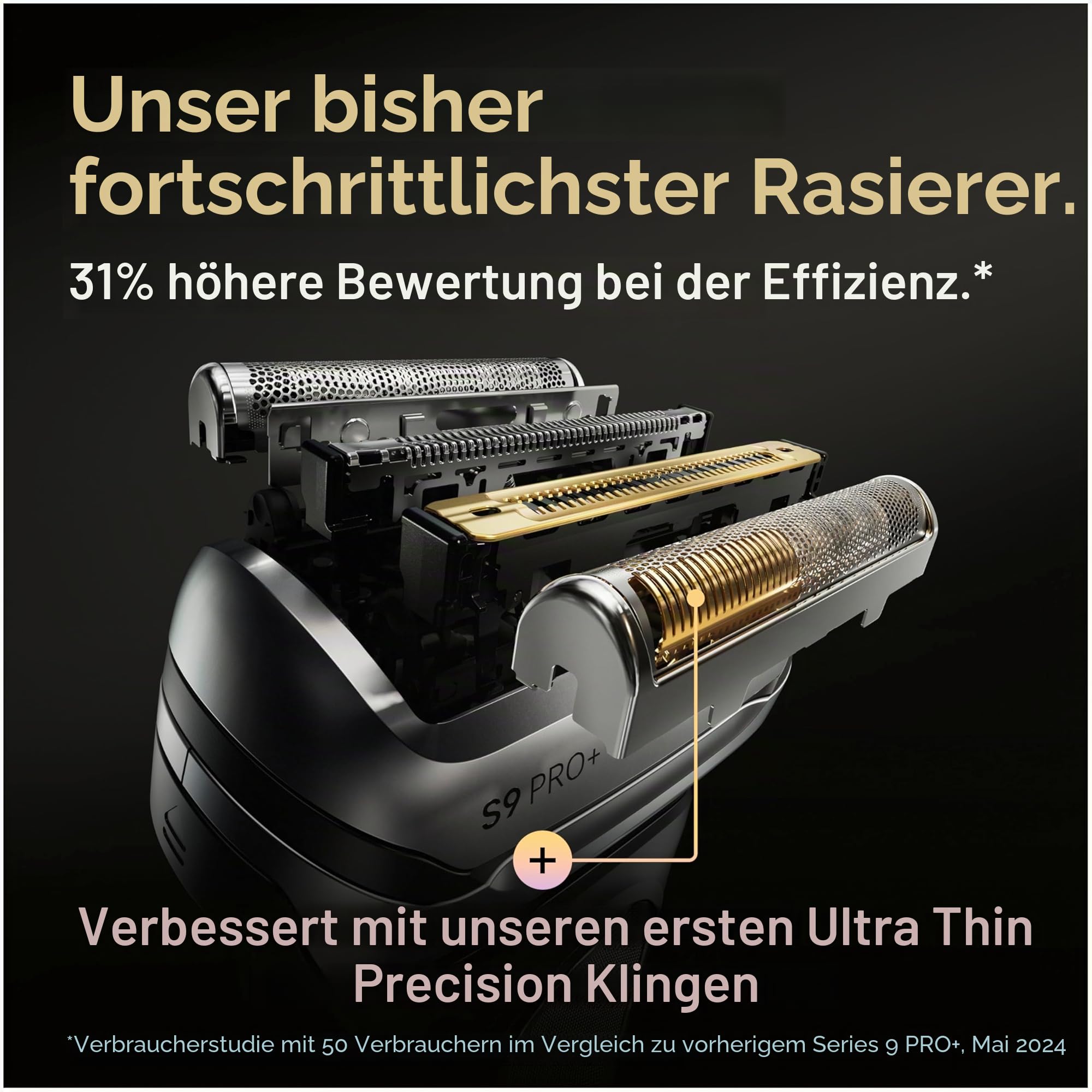 Braun Serie 9 Ersatzkopf für Elektrorasierer – 92S – kompatibel mit allen elektrischen Rasierern der Serie 9 9290cc, 9291cc, 9370cc, 9293s, 9385cc, 9390cc, 9330s, 9296cc