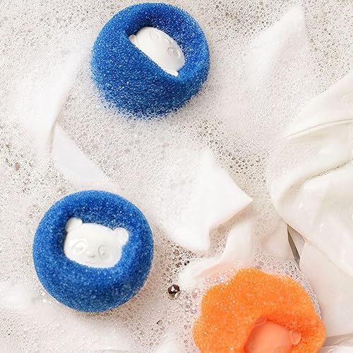 Miniatura 4 de Removedor de pelo de mascotas para lavandería, 12 unidades no tóxicas para eliminar pelusas, bolas de lavado reutilizables, secador de pelo de