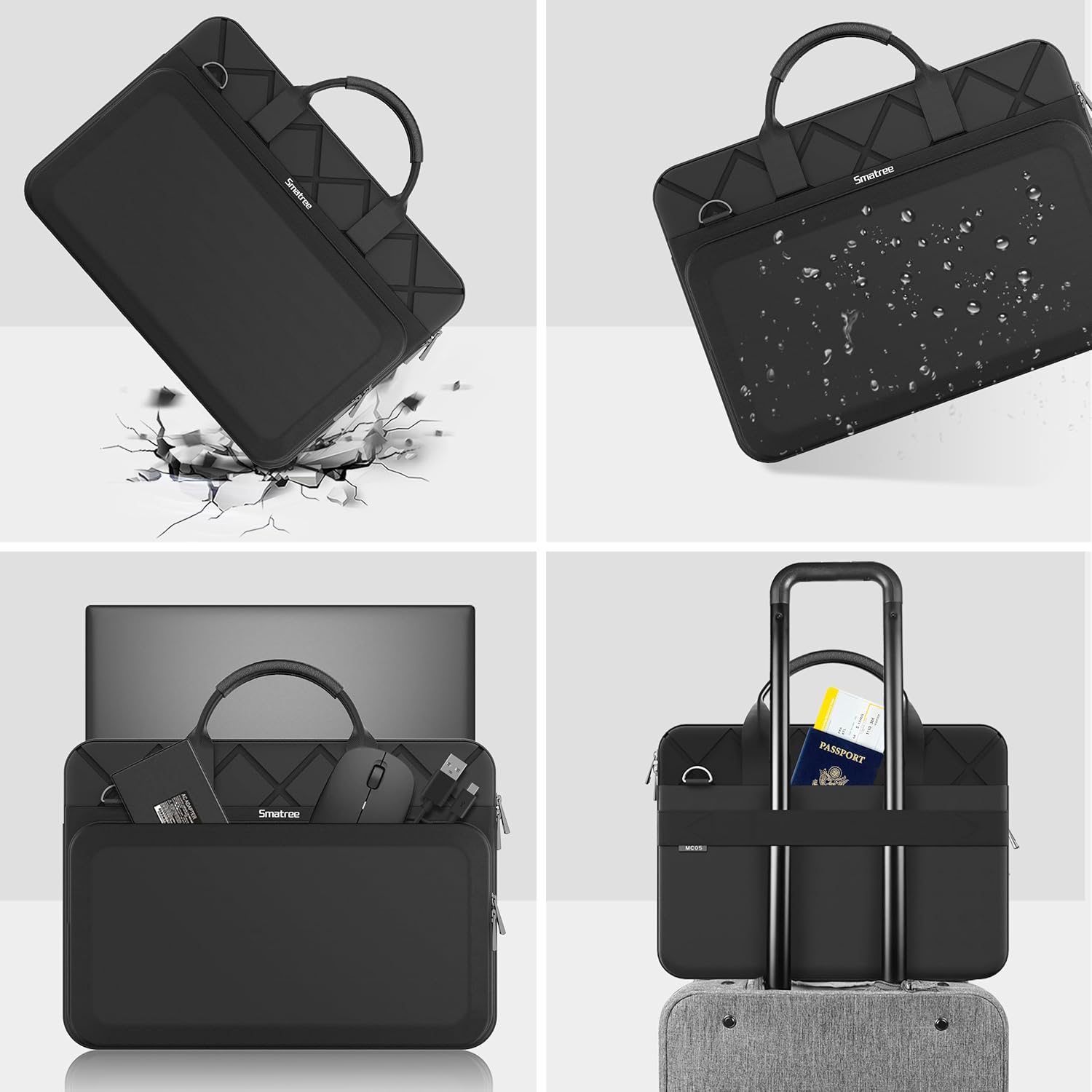 Smatree CityEdge Laptop Sleeve Case for 17.3 inch ASUS ROG Strix Scar 17 2023/G17 2022/17 SE 2022 G733, for 17.3 inch ASUS ROG Strix Scar 17 X3D Gaming Laptop 2023 (MC03)