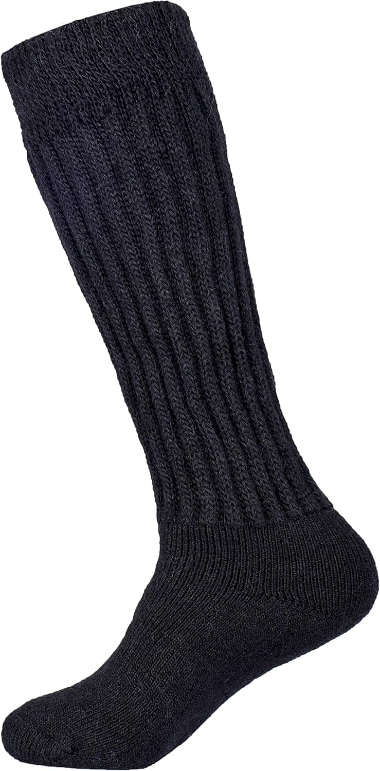Therapeutic Alpaca Socks Over the Calf Diabetic, Neuropathy, Large Calf Socks by