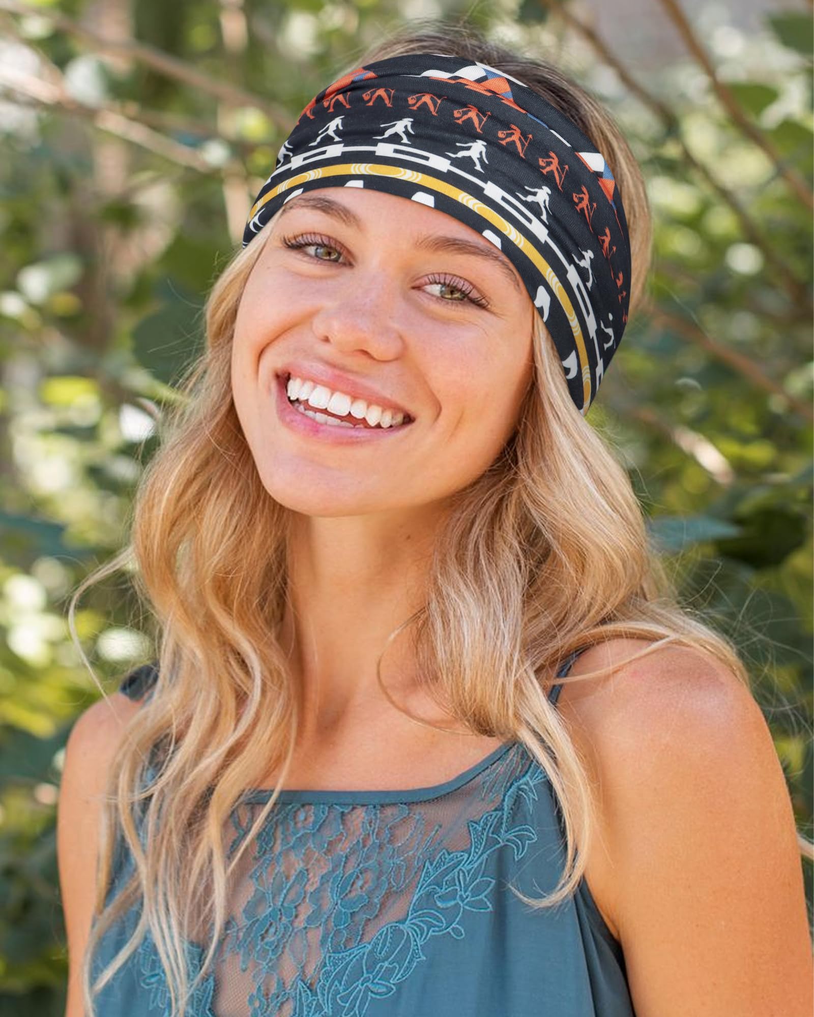 PROPOG Boho Headbands for Women Non Slip Wide Hair Bands Hair Accessories Knotted Head Bands Cloth Headband Soft Head Wraps African Bandana Workout Yoga -A