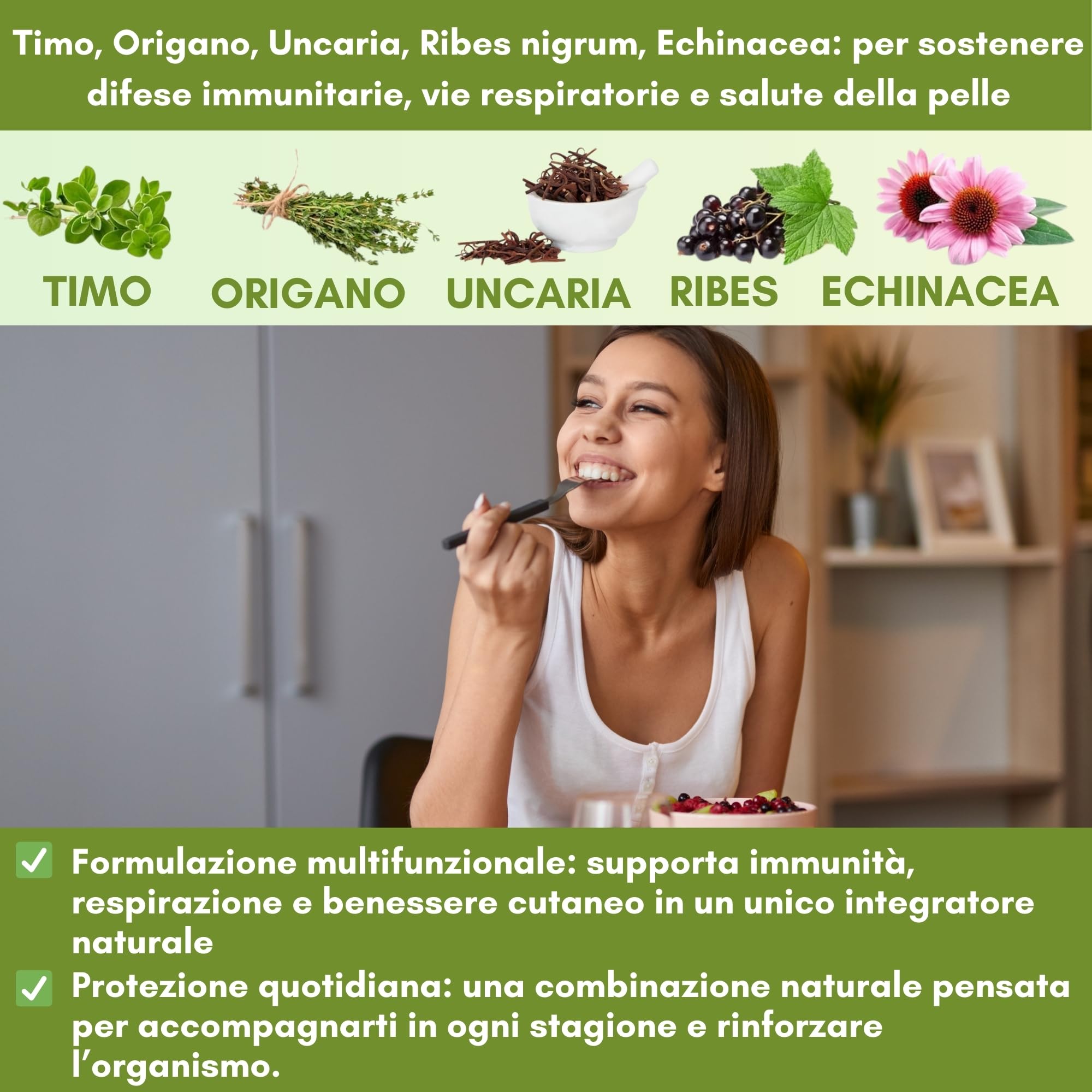 Clean Vibe Theta 50 ml, Integratore Naturale per Rinforzare le Difese Immunitarie con Uncaria, Timo, Origano, Ribes ed Echinacea, Made in Italy