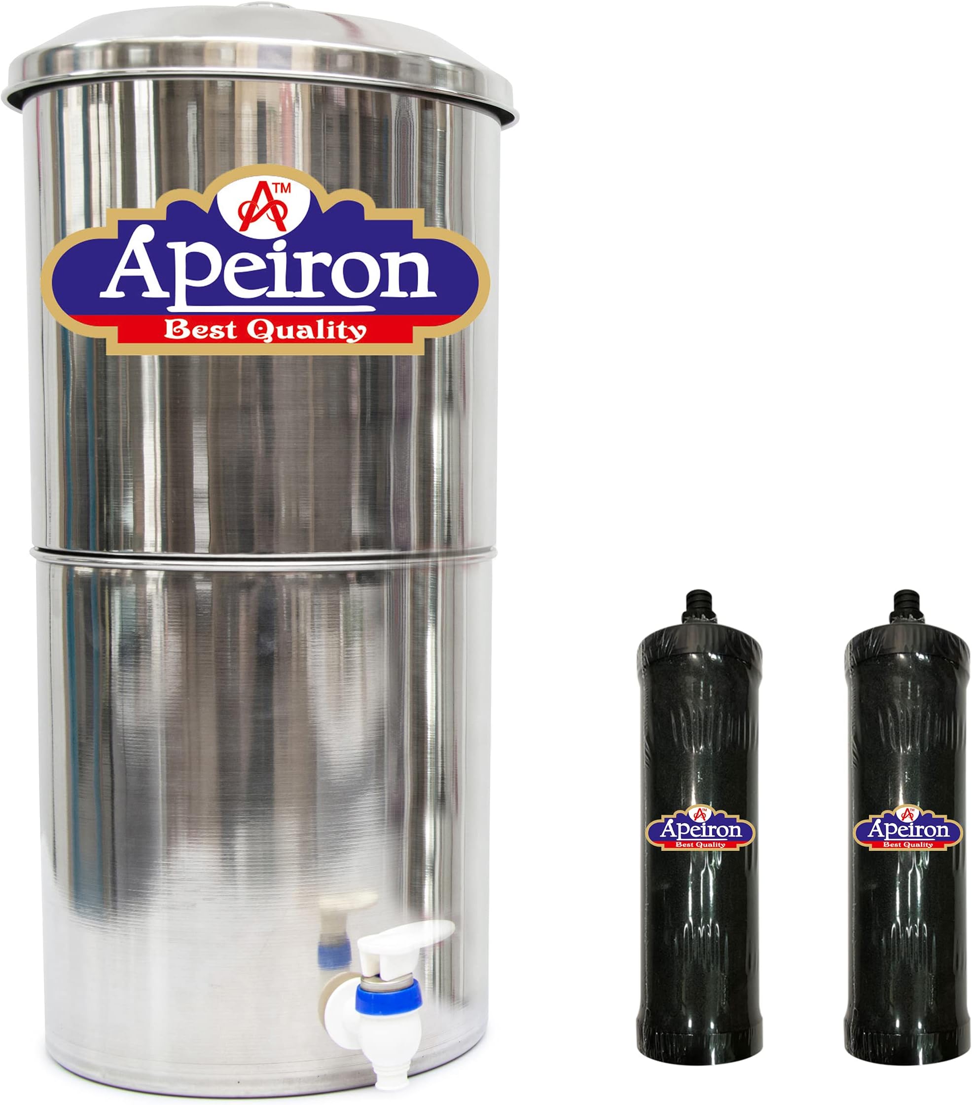 Apeiron purifier Water filter with Candle… (18 Liter + 2 Carbon Candle)