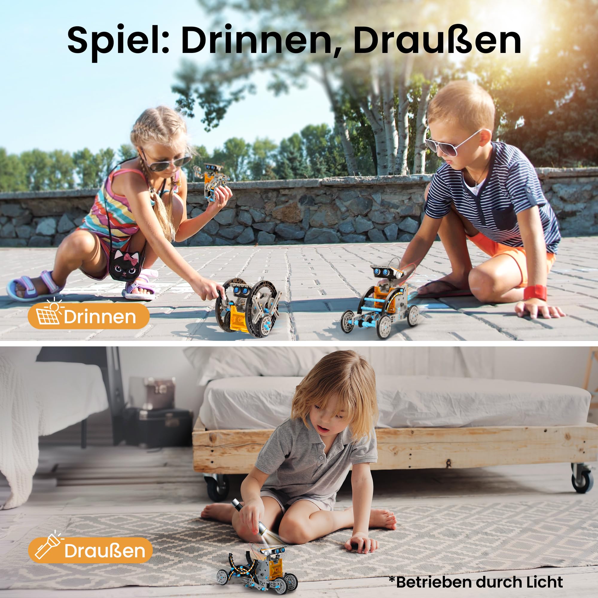Sillbird Robot Solar 12 en 1 STEM Construcción Kit, 190 Piezas Educativo Regalo Niños y Niñas a partir de 8 Años