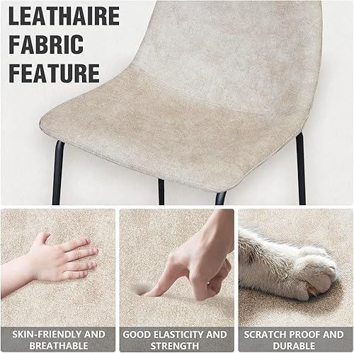 Miniatura 112 de TAVR Juego de 2 sillas de comedor, taburetes de altura de mostrador sin brazos con respaldo que soporta hasta 500 libras para el hogar, cocina,