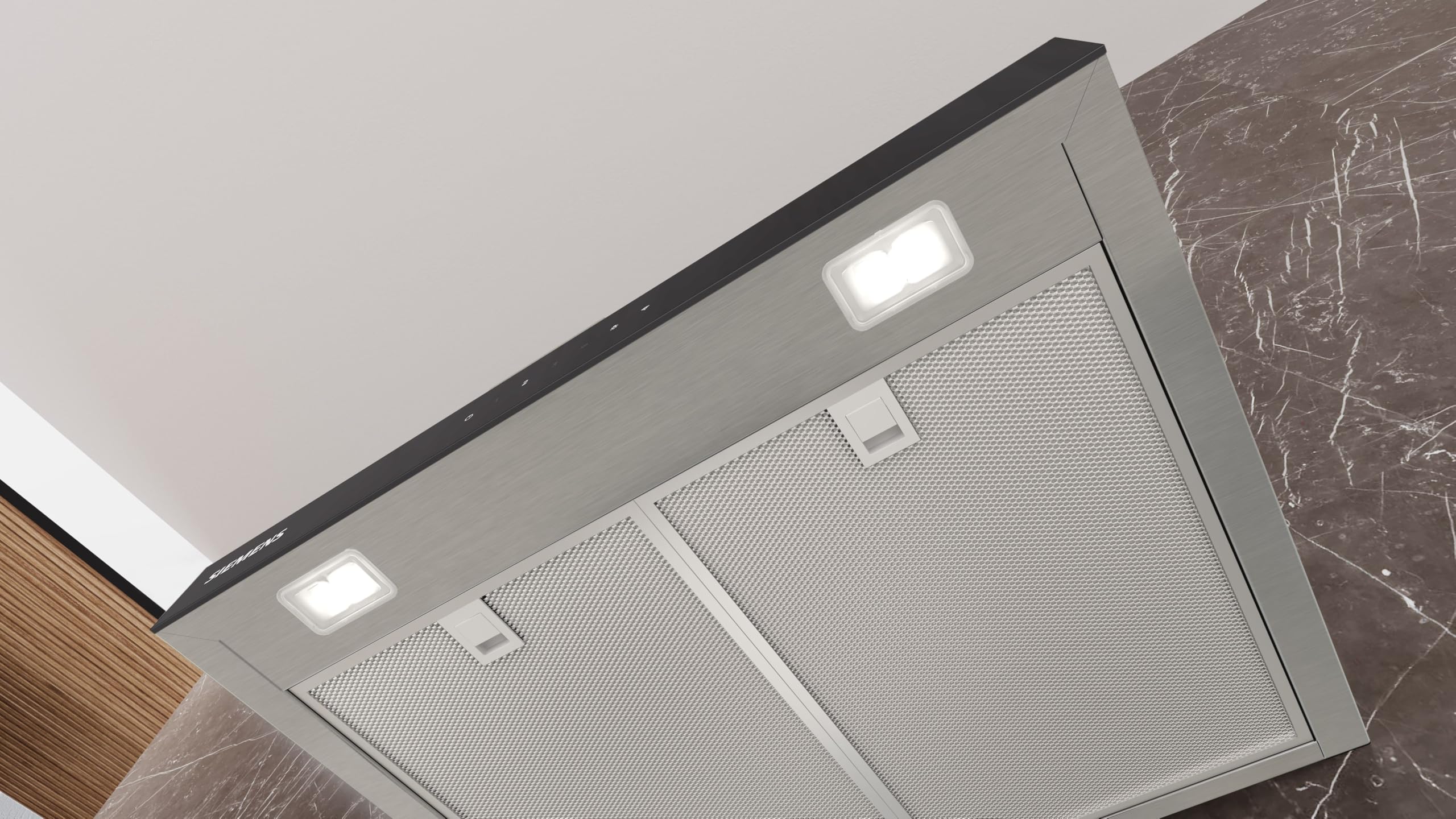 Siemens LC67BDN30 iQ500, Wandesse, 60 cm, Made in Germany, iQdrive-Motor, leistungsstarker Abzug, Intelligente Dunstabzugsautomatik, LED Beleuchtung, touchControl, Doppelfiltersystem, Metall-Optik