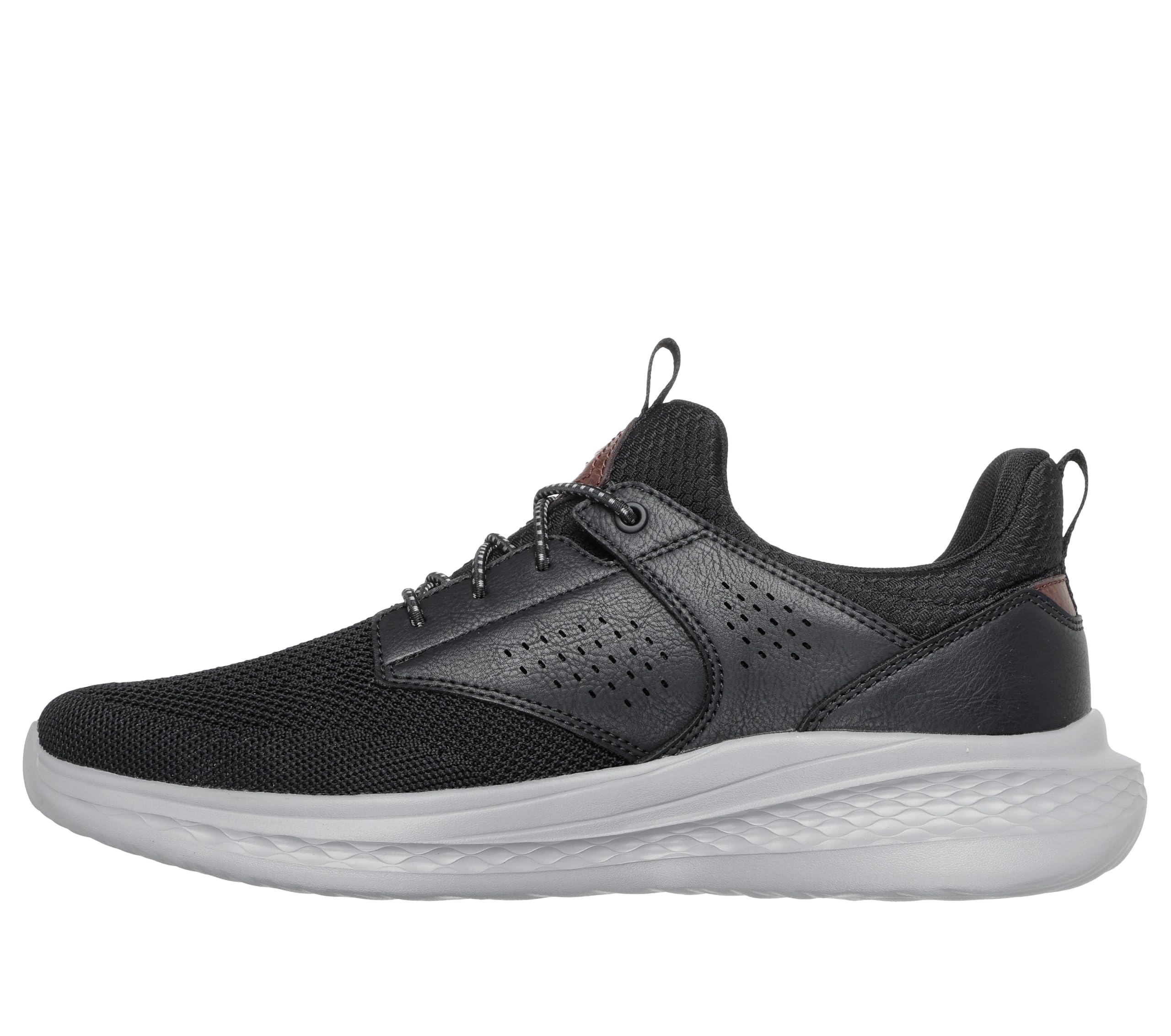 Skechers USA Men's Tenis Slade-Breyer, Negro -, 7 X-Wide