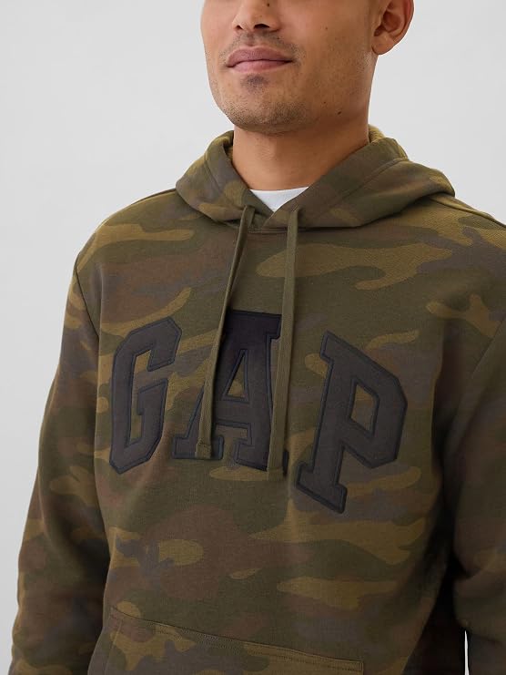 GAP Men's Logo Heritage Hoodie Hooded Fleece Pull Over Sweatshirt