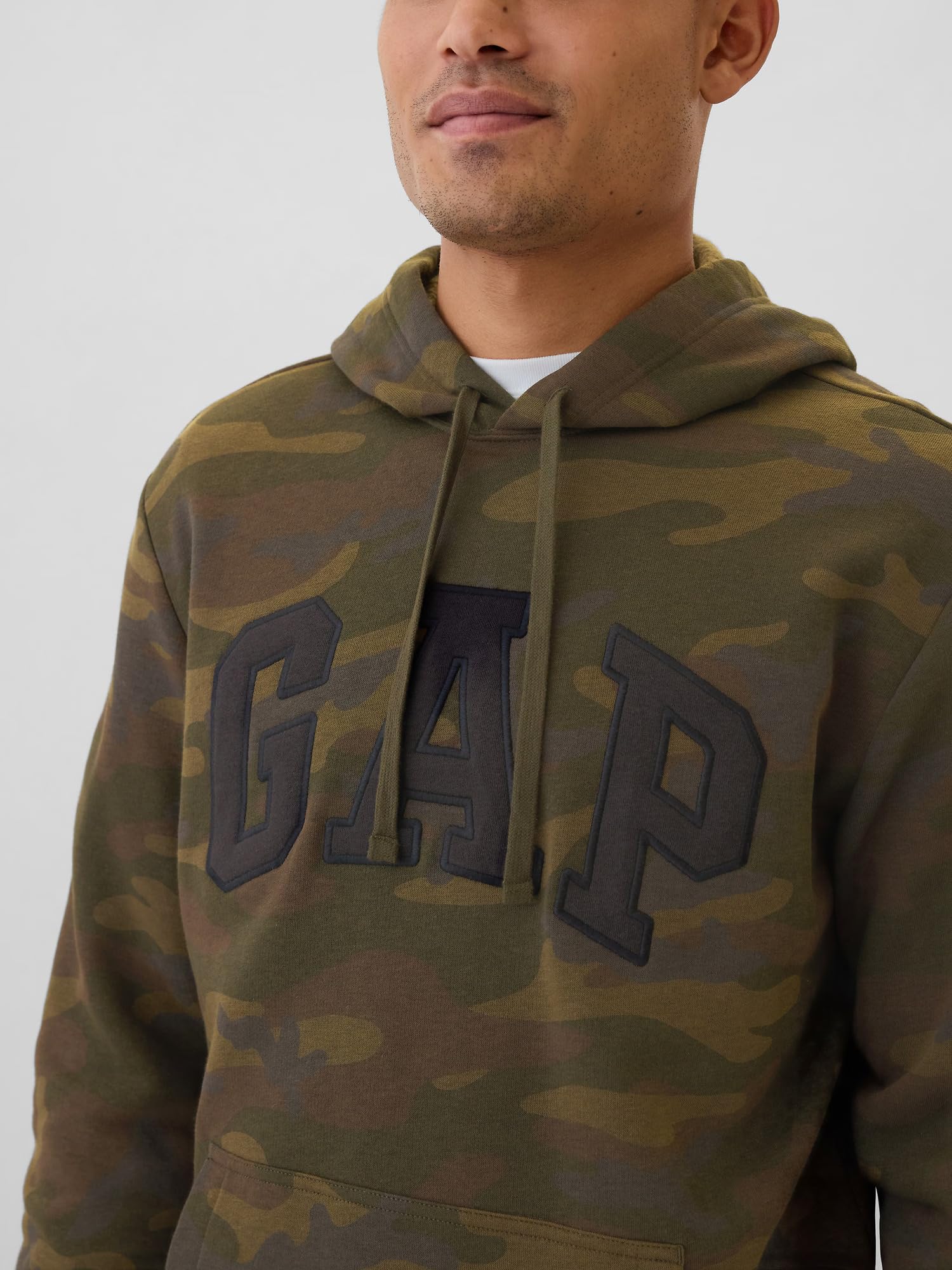 Gap Logo Heritage Hoodie Hooded Fleece Pull Over Sweatshirt Sudadera con Capucha Hombre (Pack de 1)