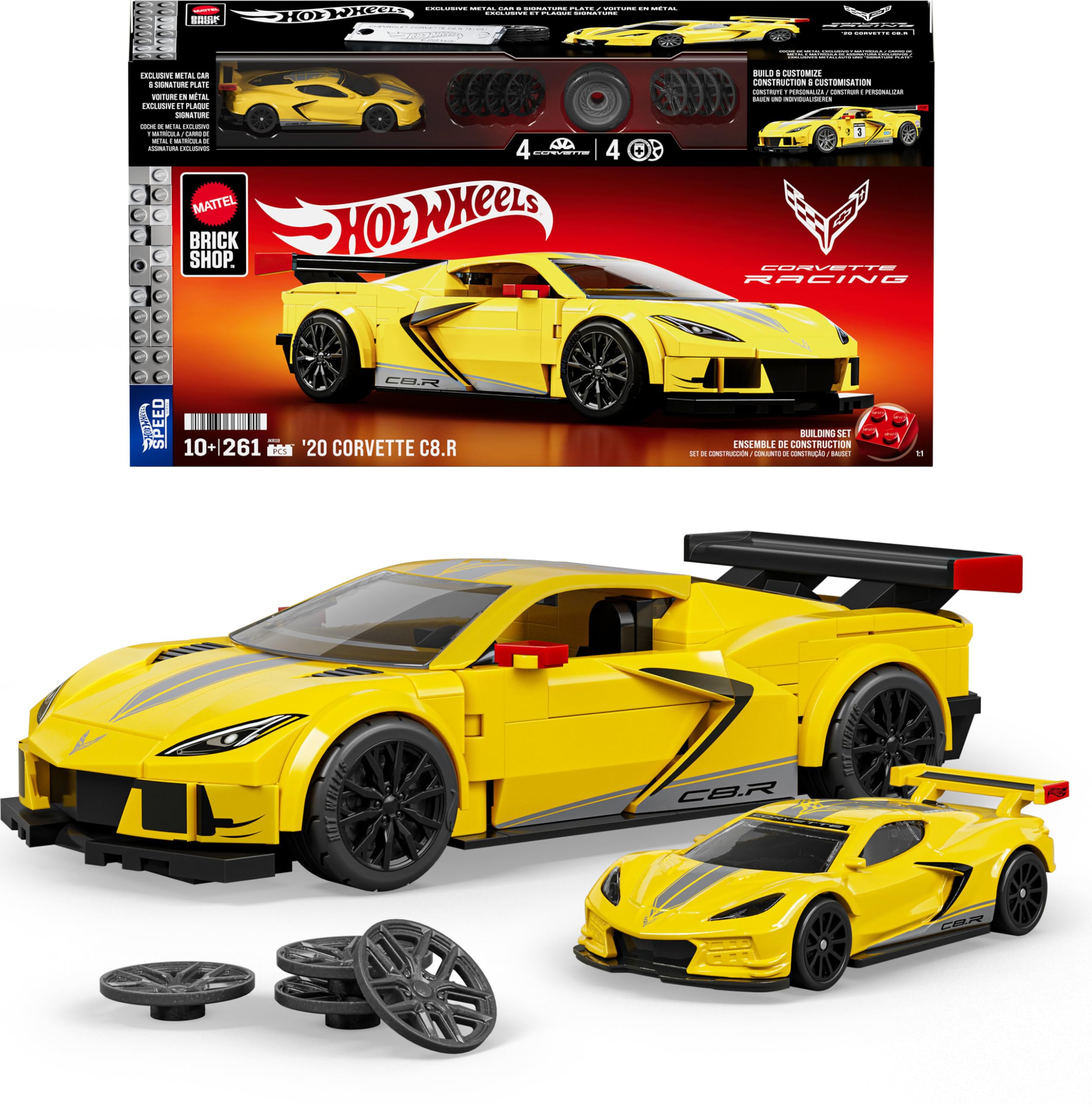 Mattel Brick Shop Hot Wheels Speed Series '20 Corvette C8.R Building Set