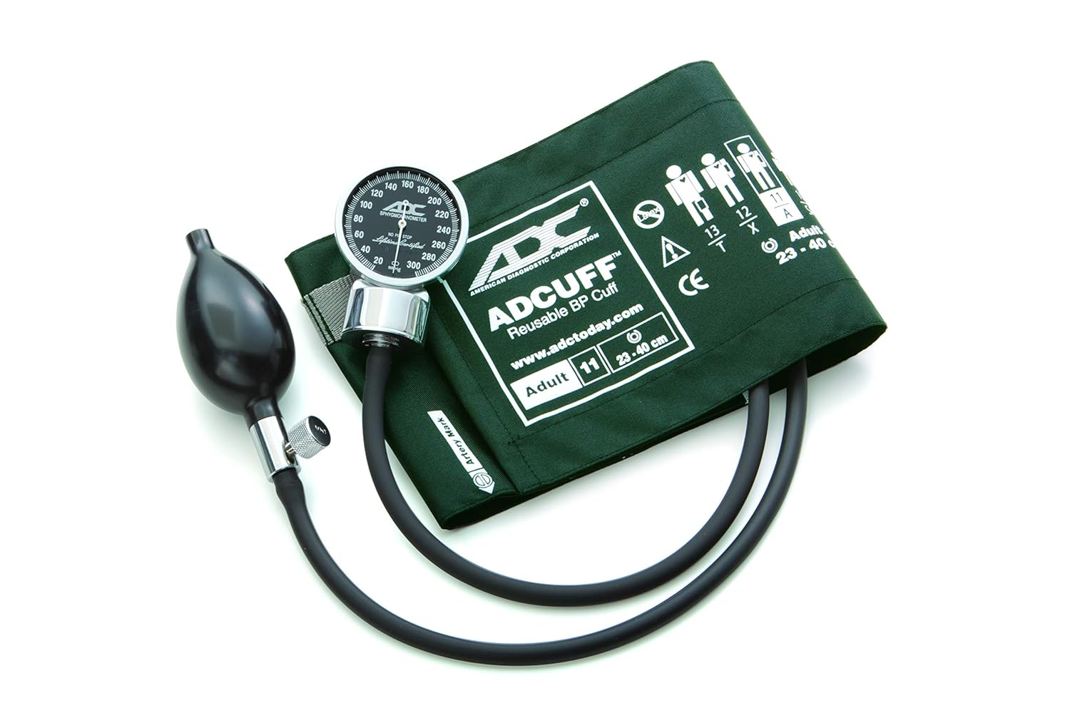 American Diagnostic Corporation DIAGNOSTIX Aneroid Sphyg, Adult, Dark Green 1/EA