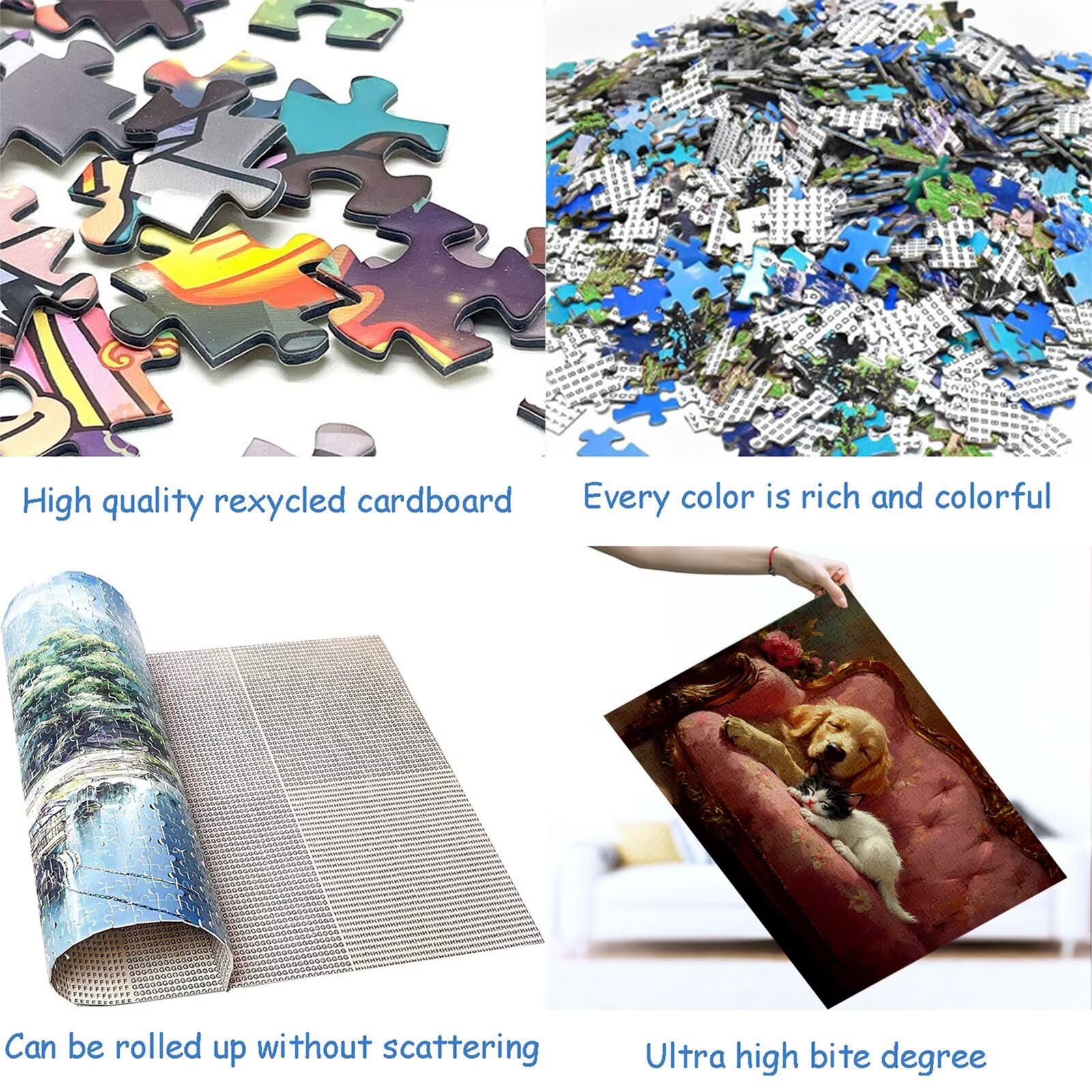 Puzzle 3000 elementów kot puzzle dla dorosłych pies 122 x 81 cm unikalne rzemiosło klasyczne 3D drewniana układanka do rodzinnych gier biznesowych, układanka do samodzielnego wykonania nawet do