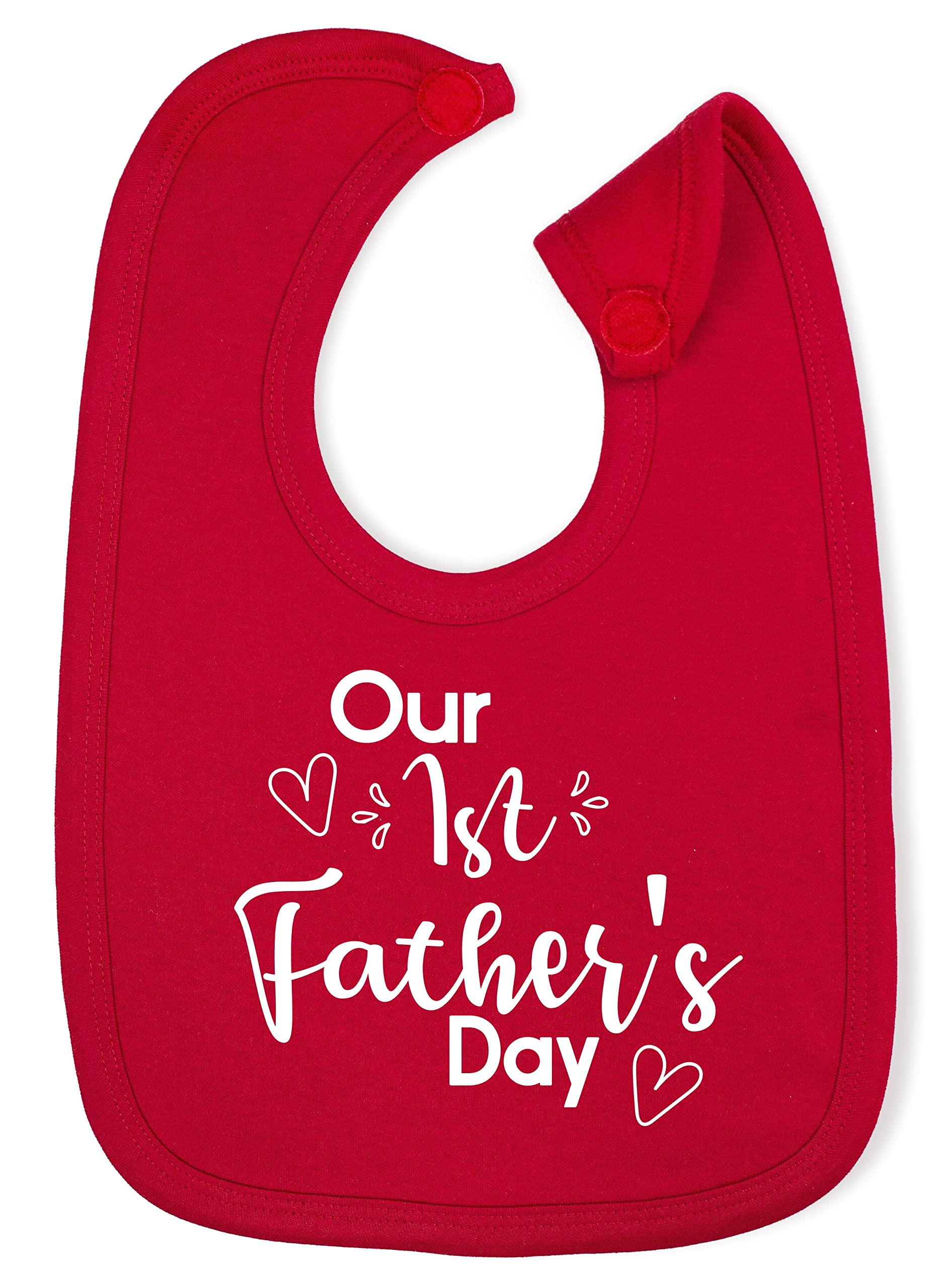 Hippowarehouse Our 1st Father's Day cotton baby nursing bib boys girls 35cmx22cm