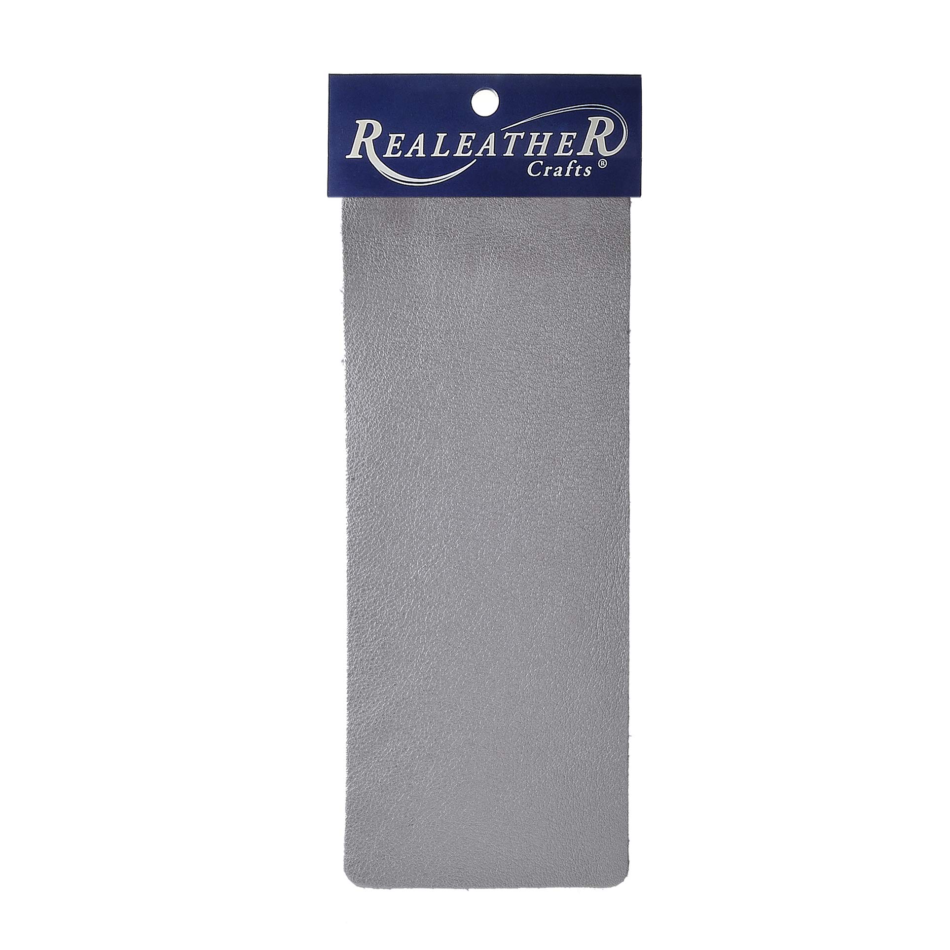 Realeather C0903-92 Cowhide Metallic Leather Sheet for Crafting, 3-4oz, Silver, 1-Piece