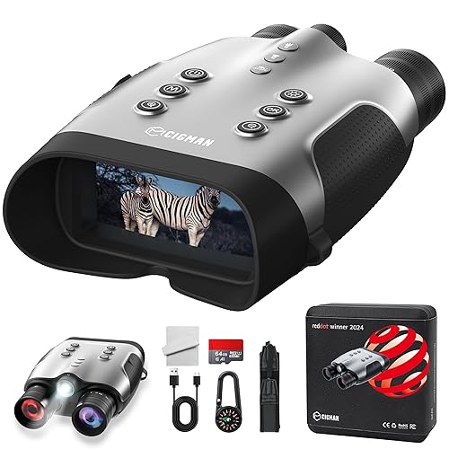 CIGMAN True 4K Night Vision Binoculars,Infrared Goggles with Full-Color Low-Light