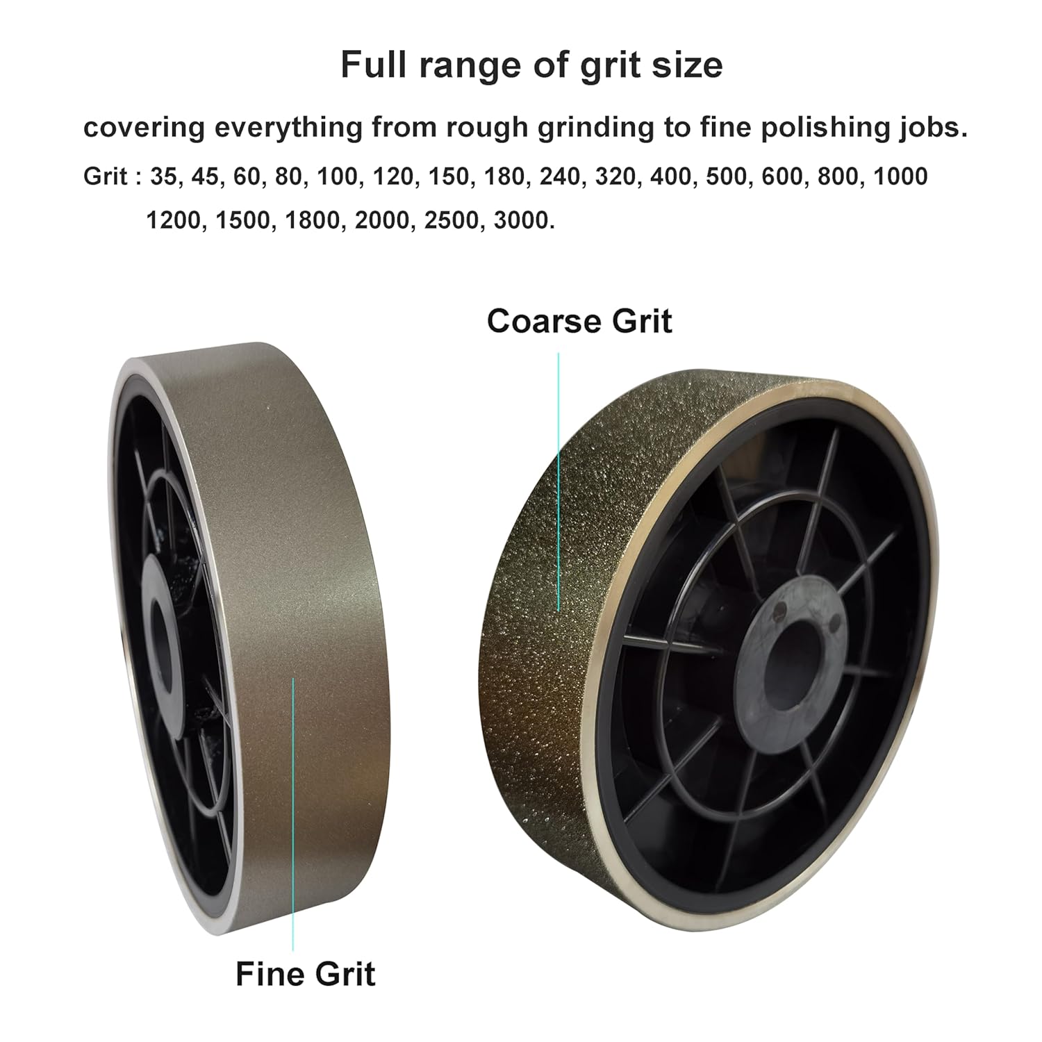 6" Diamond Lapidary Grinding Wheel,1" Arbor Jewelry Gemstone Sanding Polishing Wheels for Gem Jade Glass Crystal Ceramics (Grit 1000)