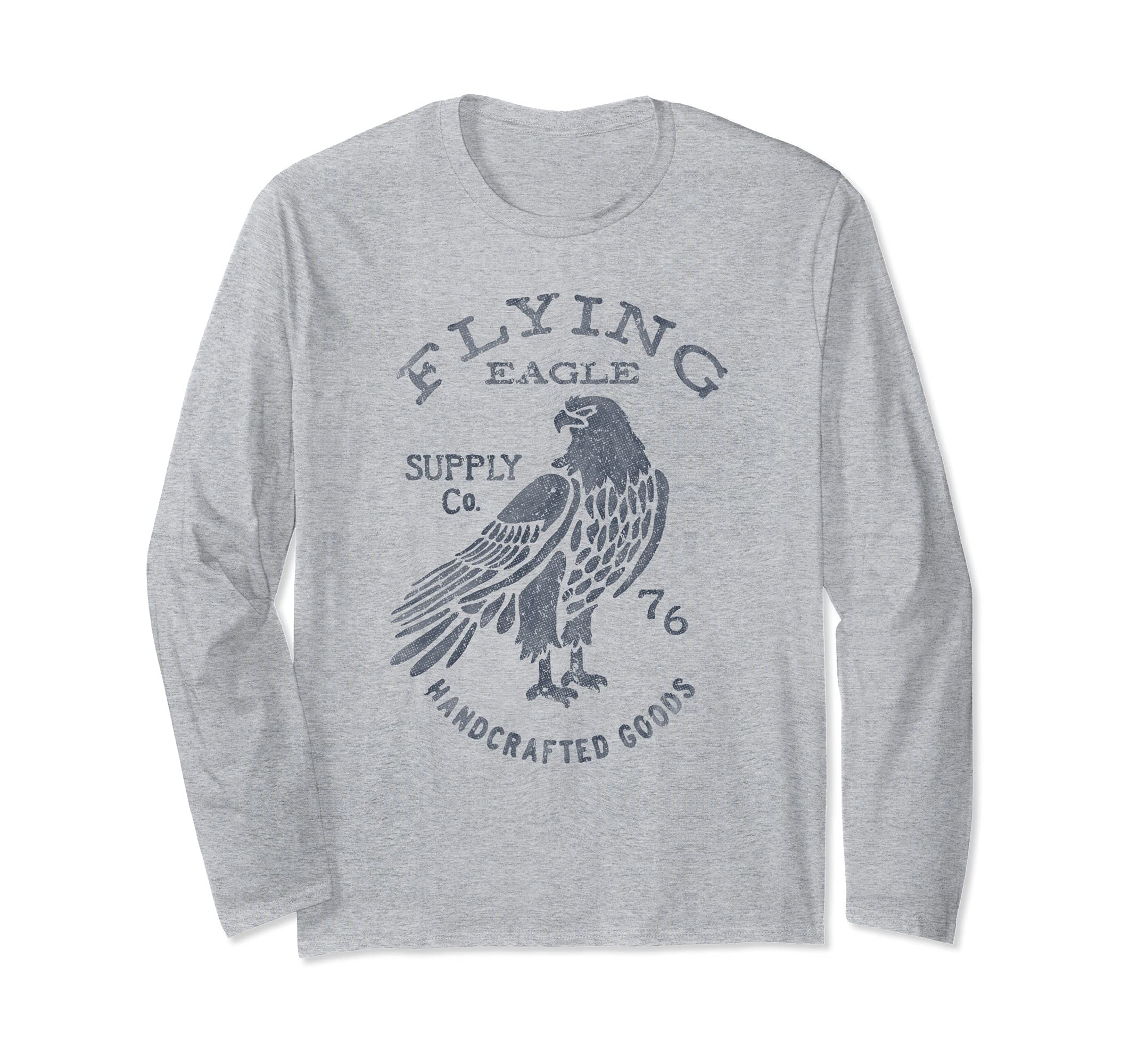 Trendy Flying Eagle Supply Co. Handcrafted Goods Label Long Sleeve T-Shirt