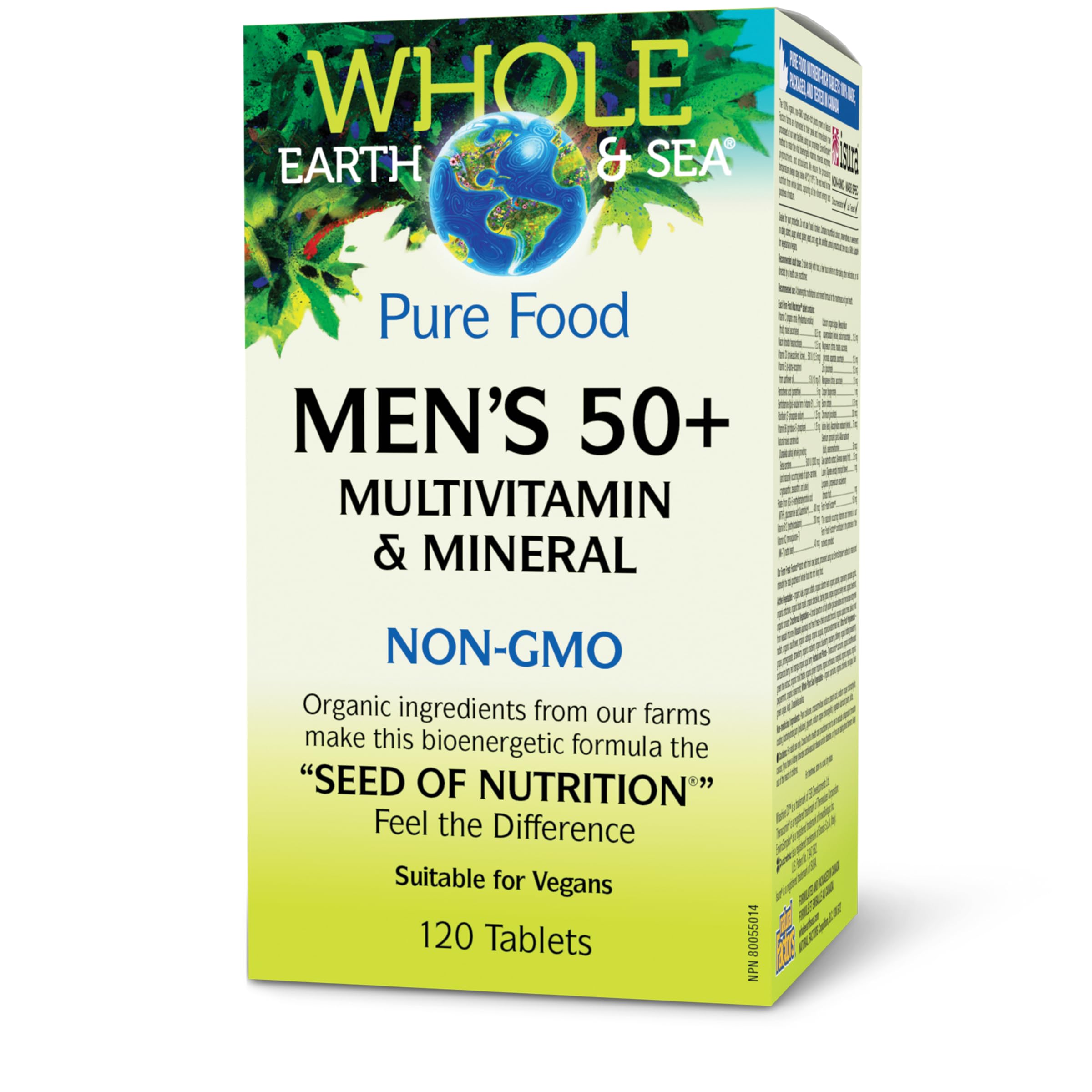 Natural Factors Whole Earth & Sea Men's 50+ Multivitamin