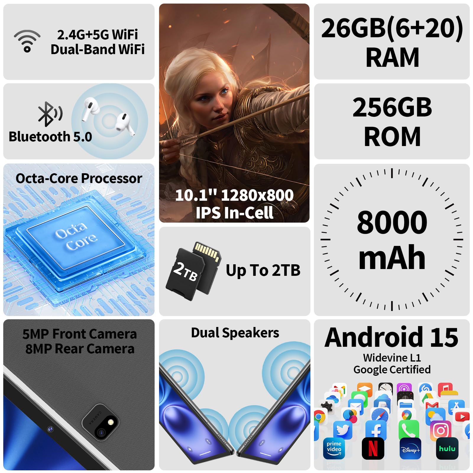 Amazon.co.jp: キーボード付きAndroidタブレット、Android 15