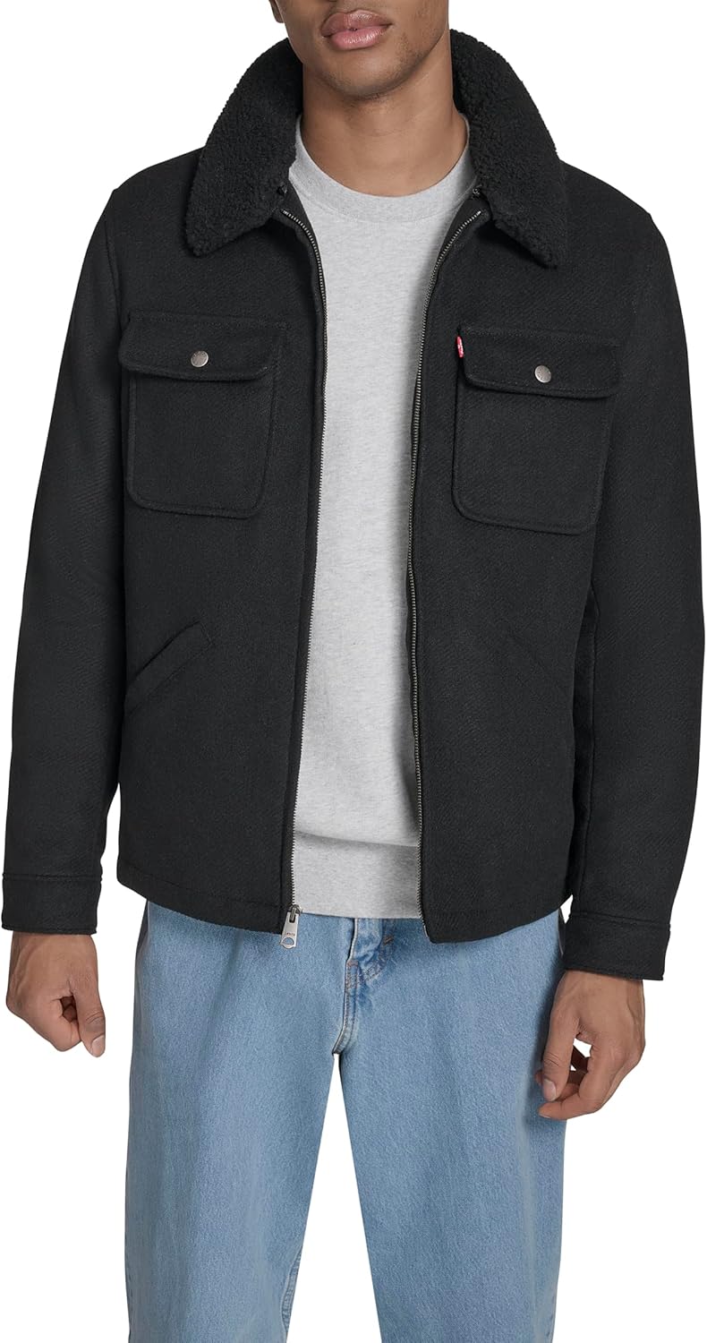 Levi's mens Wool Blend Depot Jacket With Sherpa Collar - Image 8