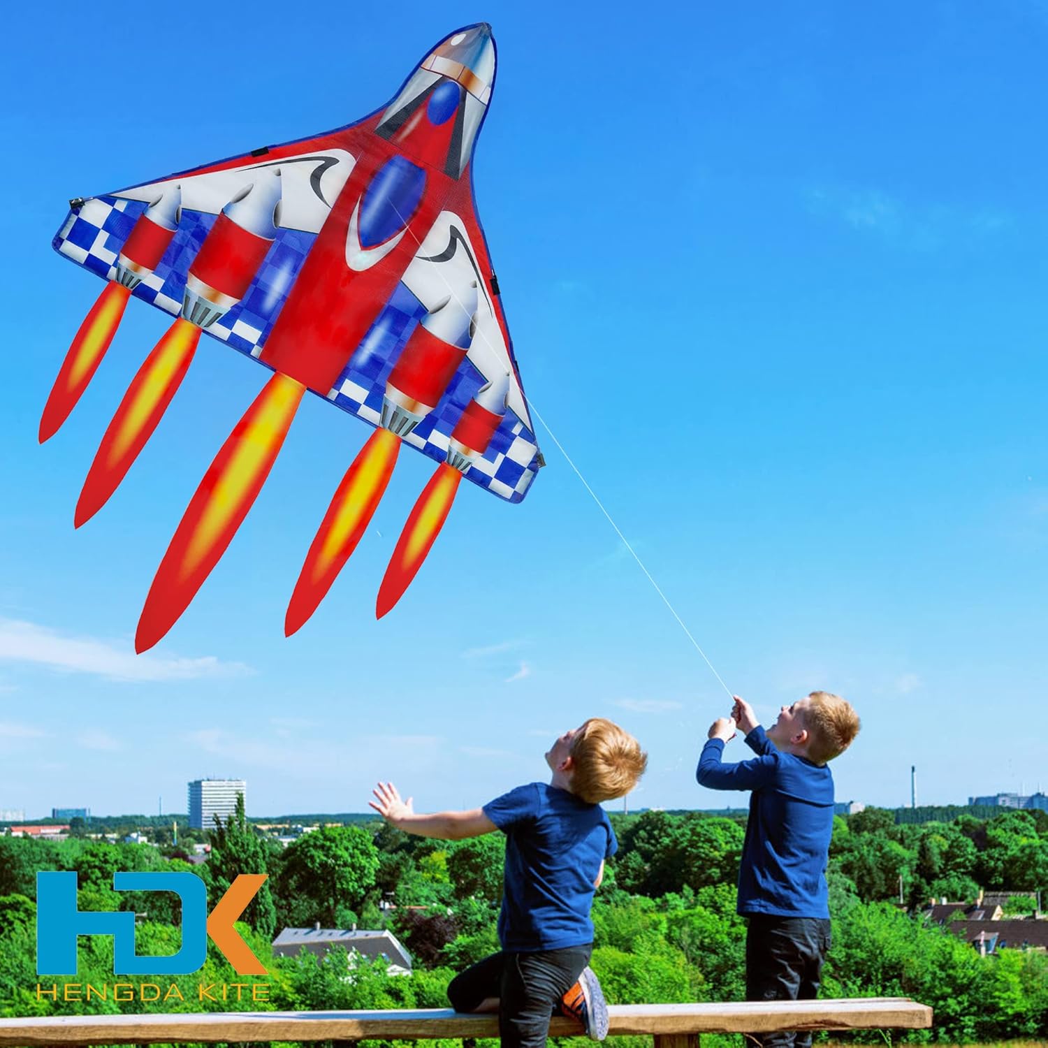 HENGDA KITE, Delta Plane Kite for Kids and Adults, Easy to Fly, Excellent Fabric and Structure Design, Suitable for Square, Beach, Grass, Park, Excellent Gift,(51 in x39 in