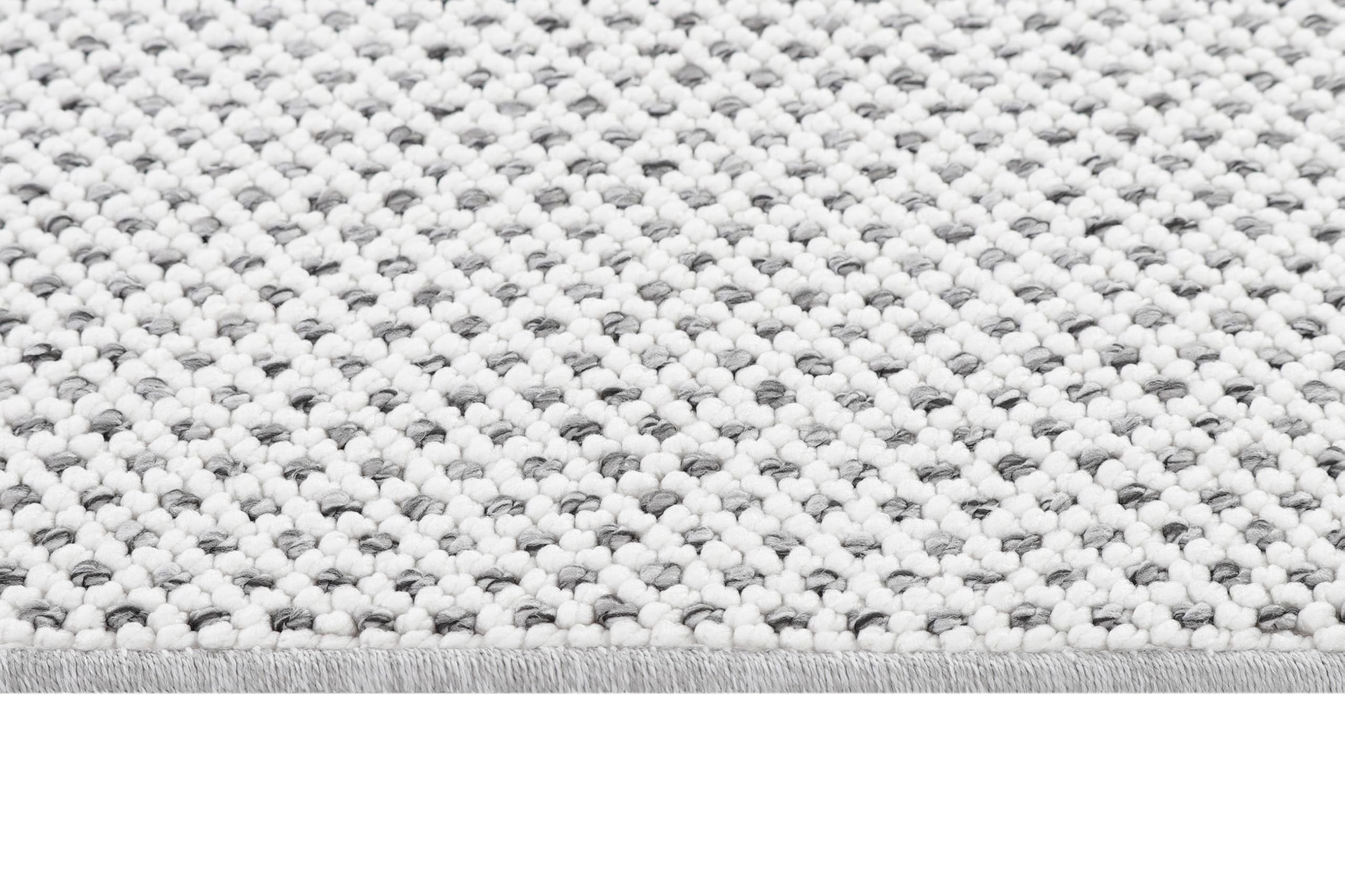 TAPISO Agra Tapis Poils Courts Bouclé à Franges Moderne Gris Uni Tapis Salon Chambre Adulte Salle à Manger Oeko-TEX Résistant Epais 200 x 300 cm