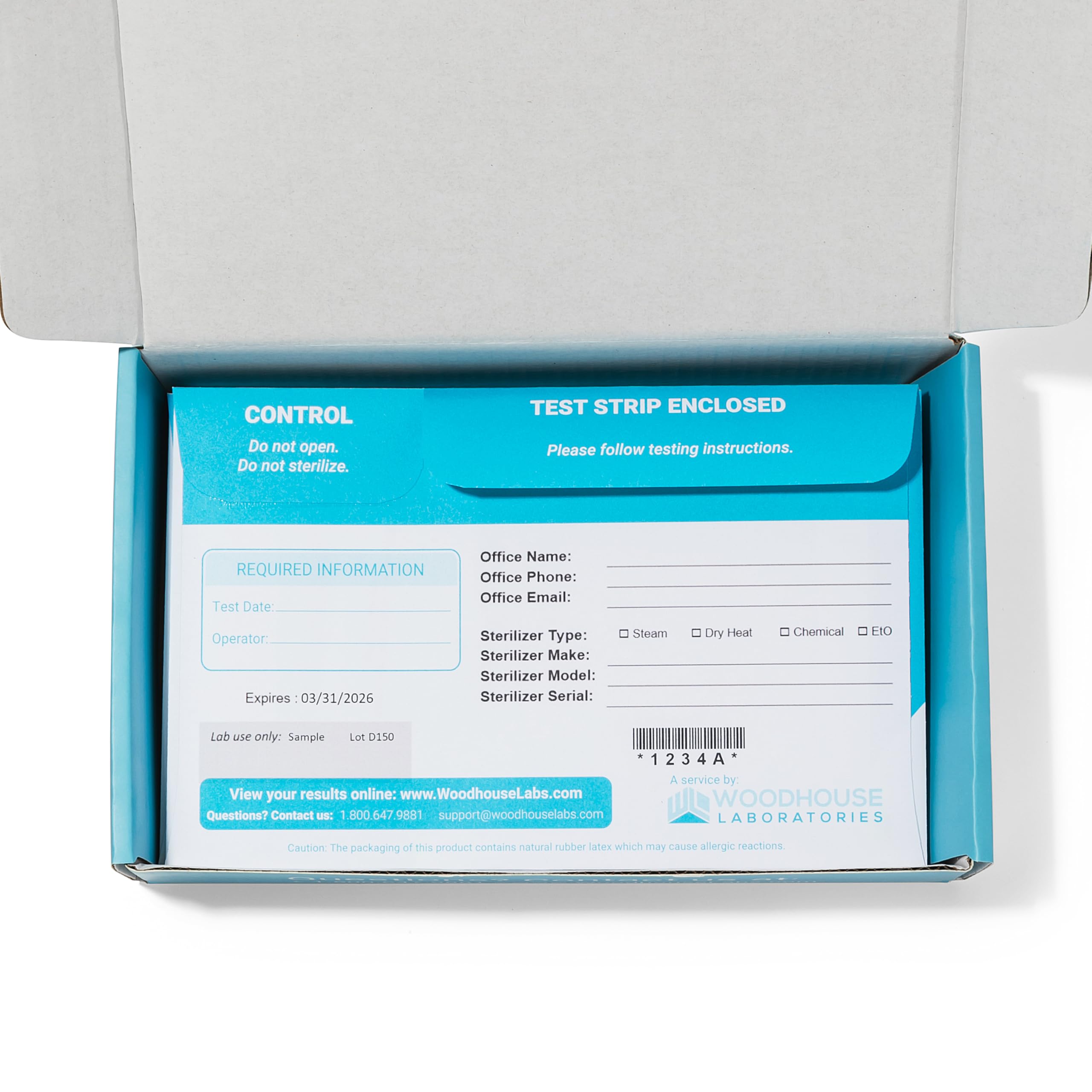 Servicio de prueba de esporas – 12 tiras de correo en esporas para autoclave – Dental o tatuaje