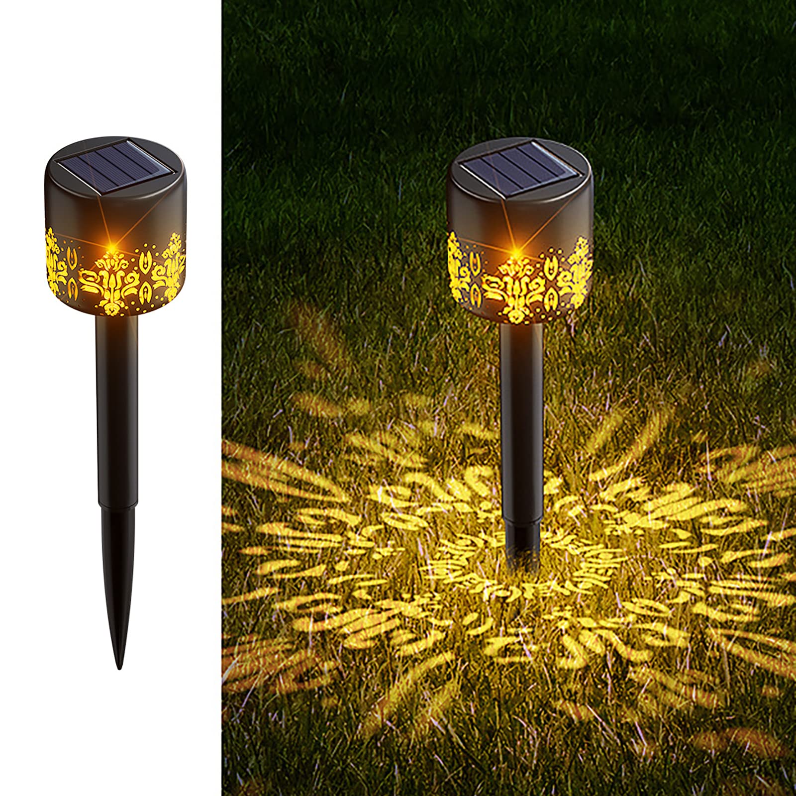 QAQBOYS Outdoor Solar Powered Landscape Pathway Lights Waterproof LED Garden Landscape Lighting for Garden, Landscape, Path, Yard, Patio, Driveway