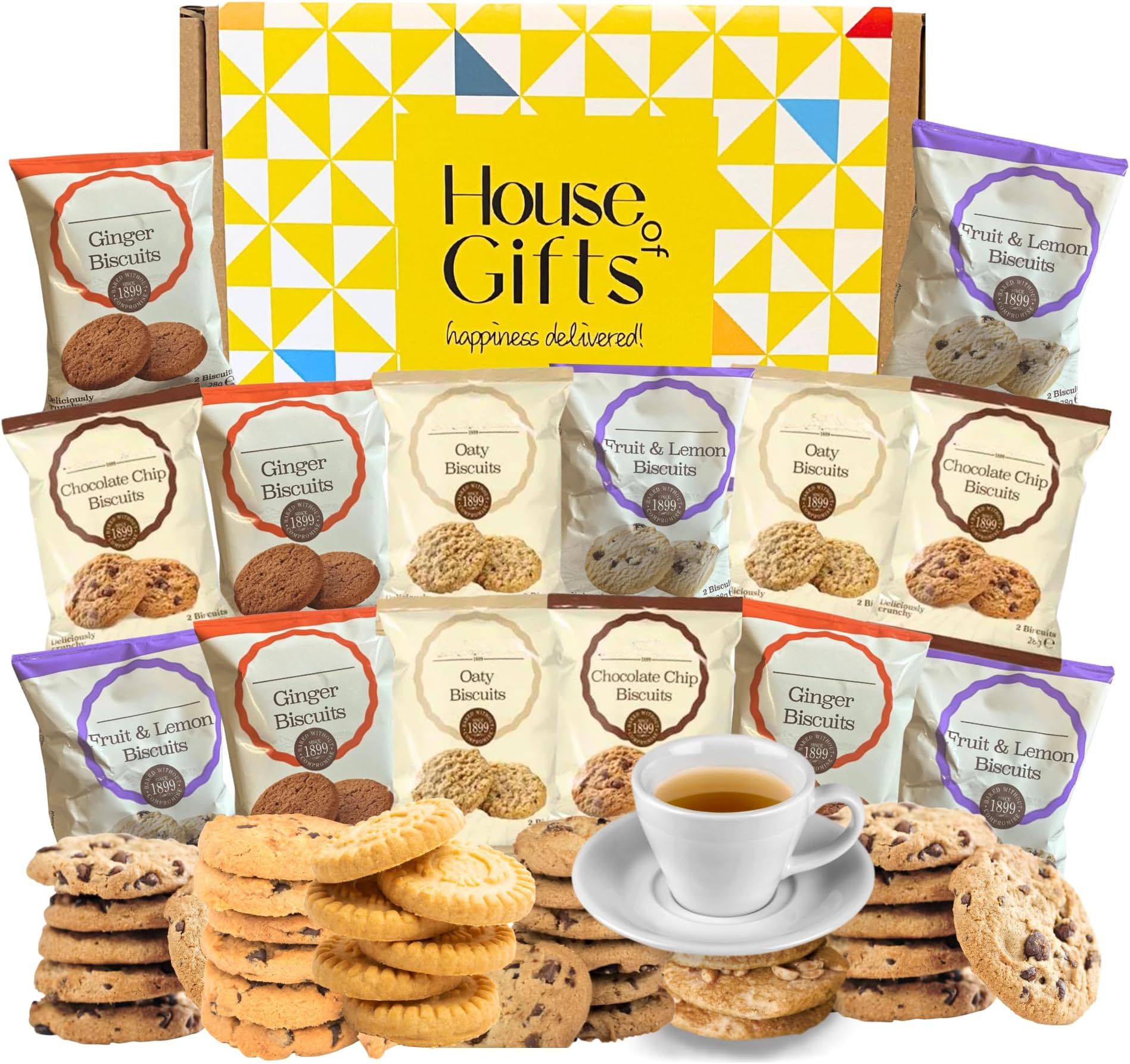 – Biscuits Gift Set Biscuit Hamper Including 16 Packs of Two Grandma Wild's Classic Biscuits (32 Single Biscuits Total) Ideal Biscuit Lovers Gift