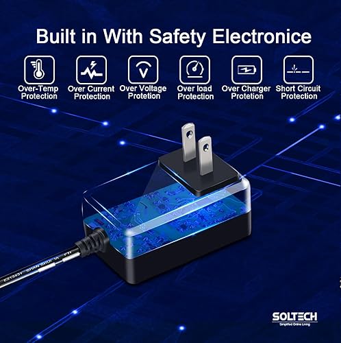 Miniatura 4 de Listado UL Cargador adaptador universal de CA de 12 V 1 A, cable de fuente de alimentación regulado de 12 voltios 1000 mA para cámara de seguridad