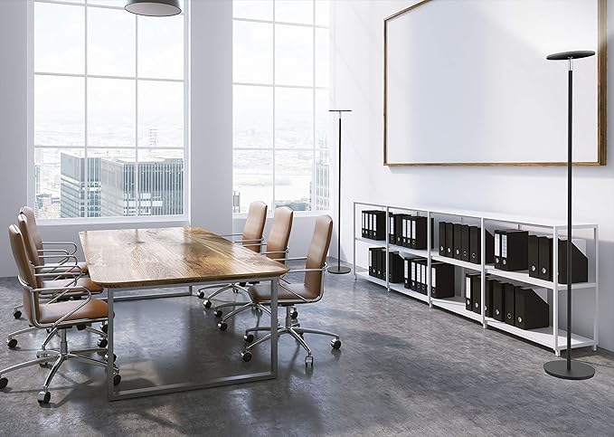 Unilux UNILUX Leddy Led-vloerlamp, dimbaar, glazen wastafel, 180 x 31 cm, zwart photo 2