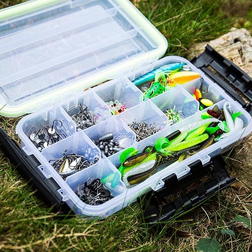 Miniatura 7 de Goture Kit de accesorios de 391 piezas de señuelos de pesca con caja de aparejos  Kit de accesorios de pesca, ganchos Minnow Crankbait Rana Popper