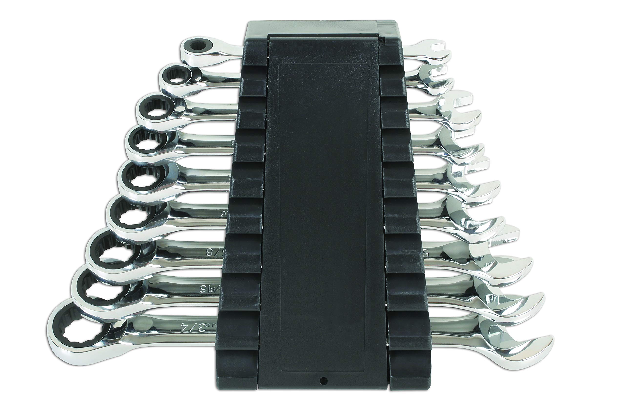 Laser 6699 AF Ratchet Ring Combination Spanner Set 9pc