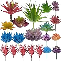 Vista 11 de Woohome 9 piezas de suculentas artificiales y plantas de cactus, decoración de cactus artificiales para decoración
